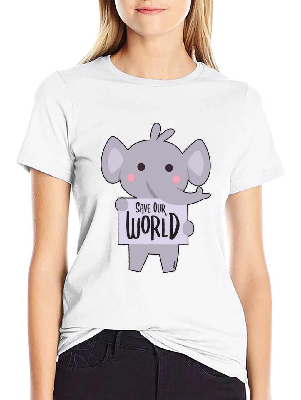 Cute Elephant Save Our World T-Shirt