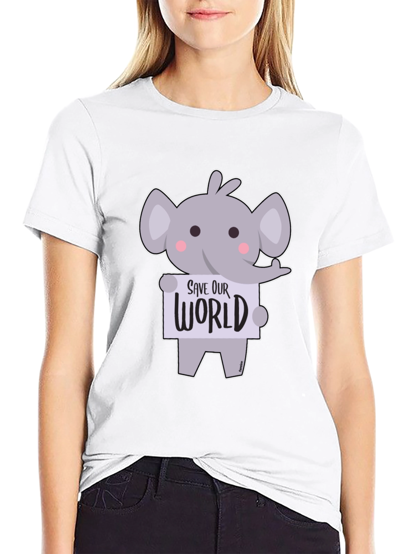 Cute Elephant Save Our World T-Shirt