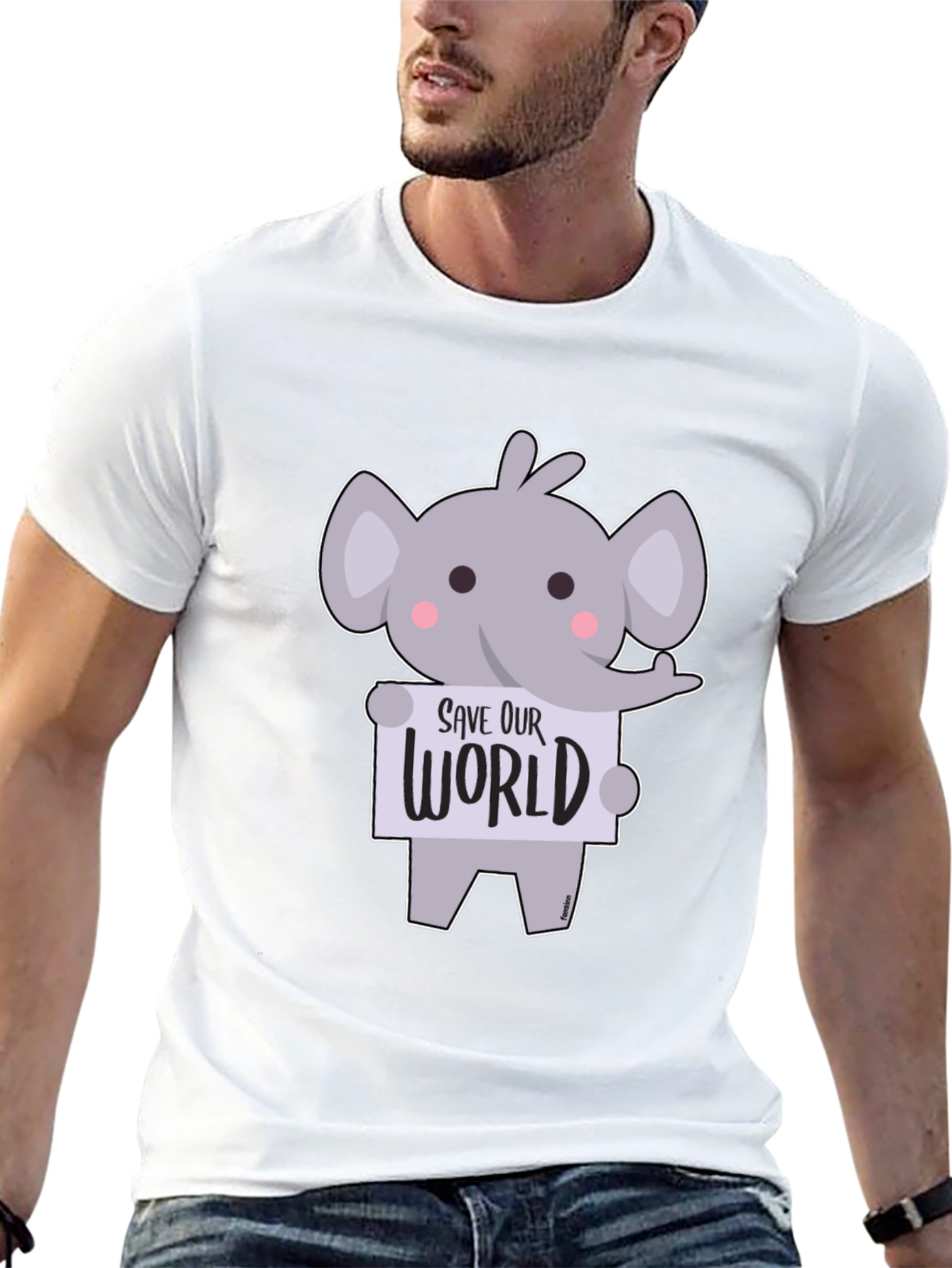 Cute Elephant Save Our World T-Shirt