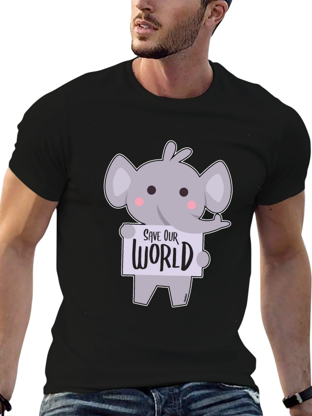 Cute Elephant Save Our World T-Shirt