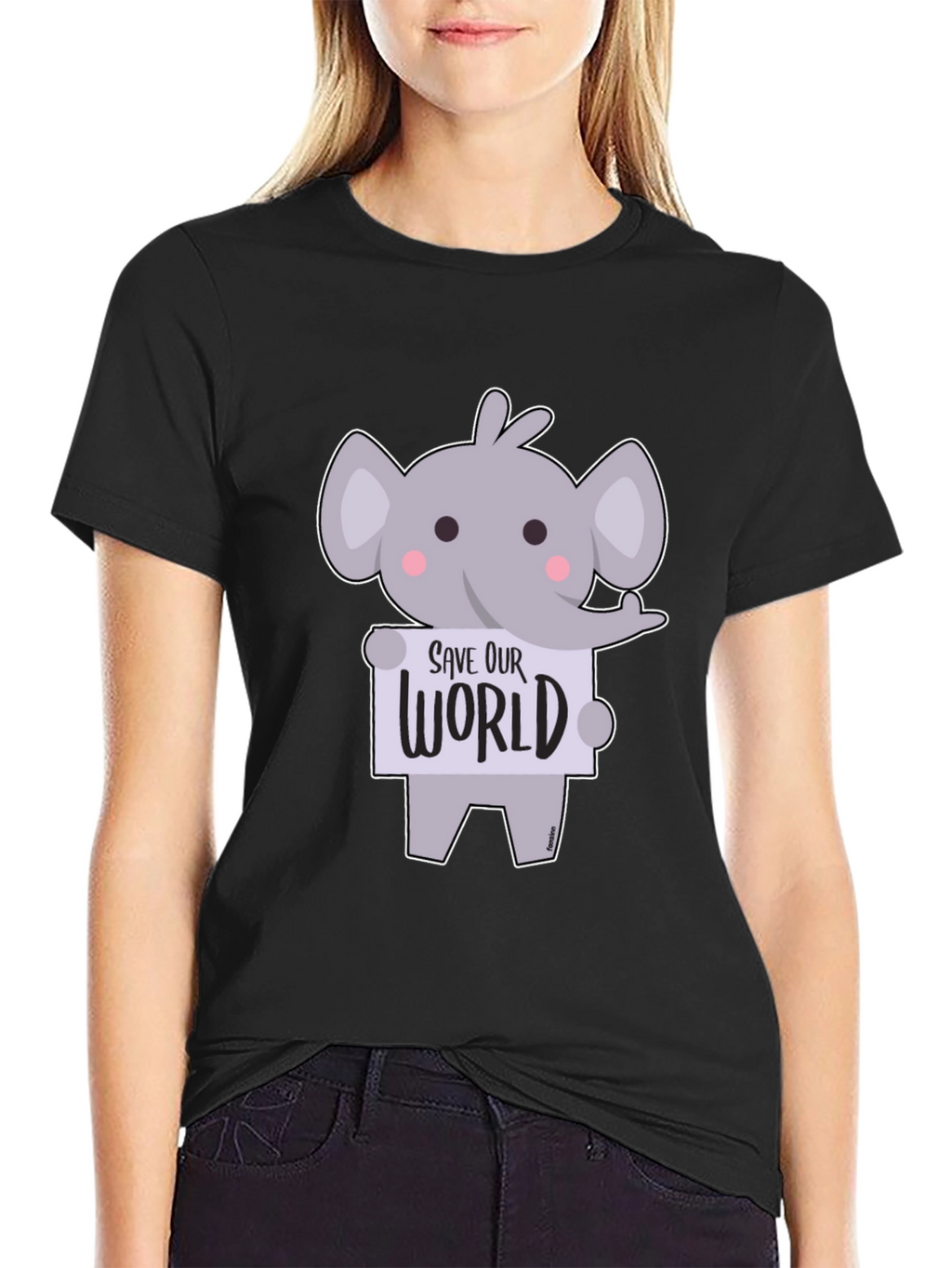 Cute Elephant Save Our World T-Shirt