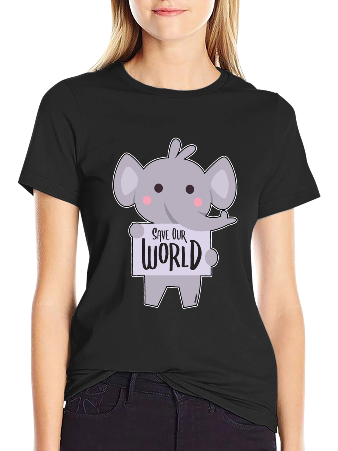 Cute Elephant Save Our World T-Shirt
