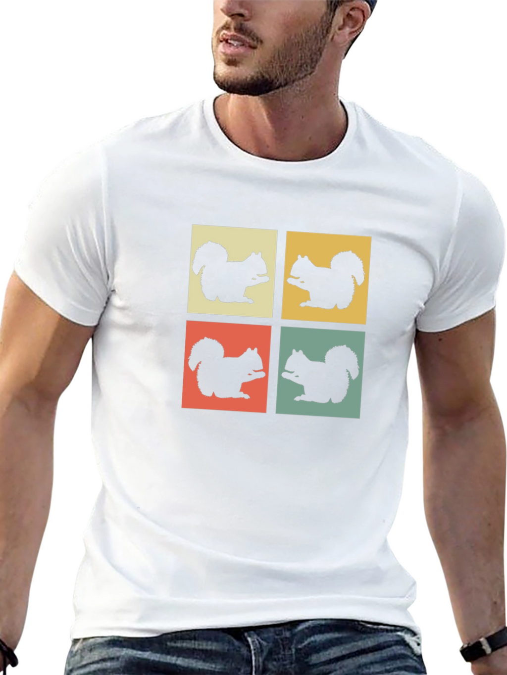Retro Squirrel Pop Art Graphic Tee