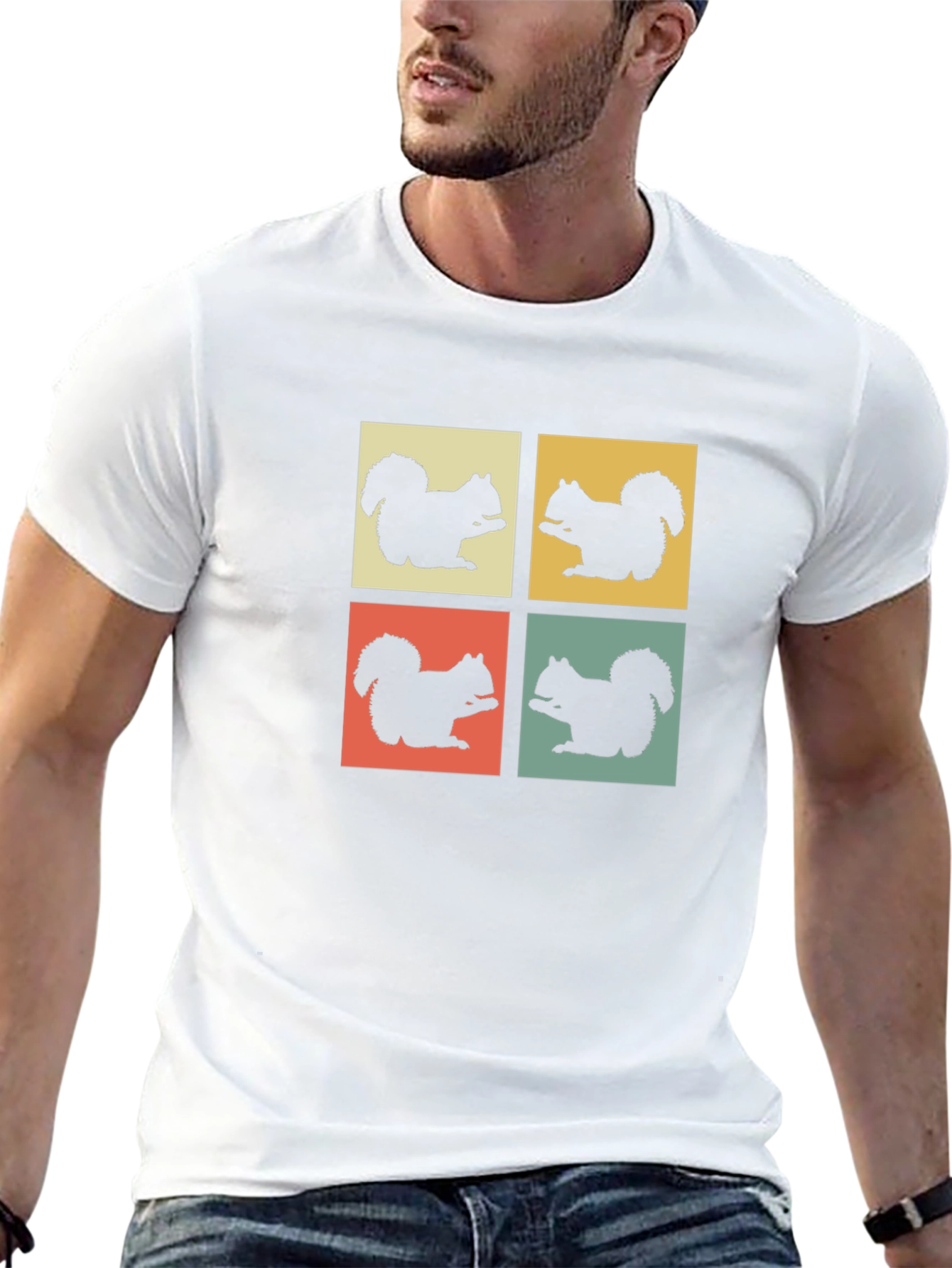 Retro Squirrel Pop Art Graphic Tee