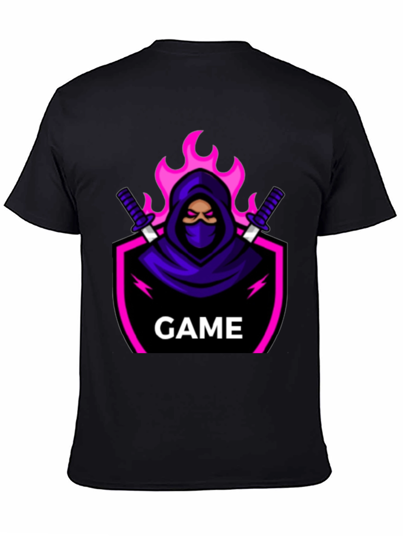 Gaming Ninja Graphic T-Shirt - Black