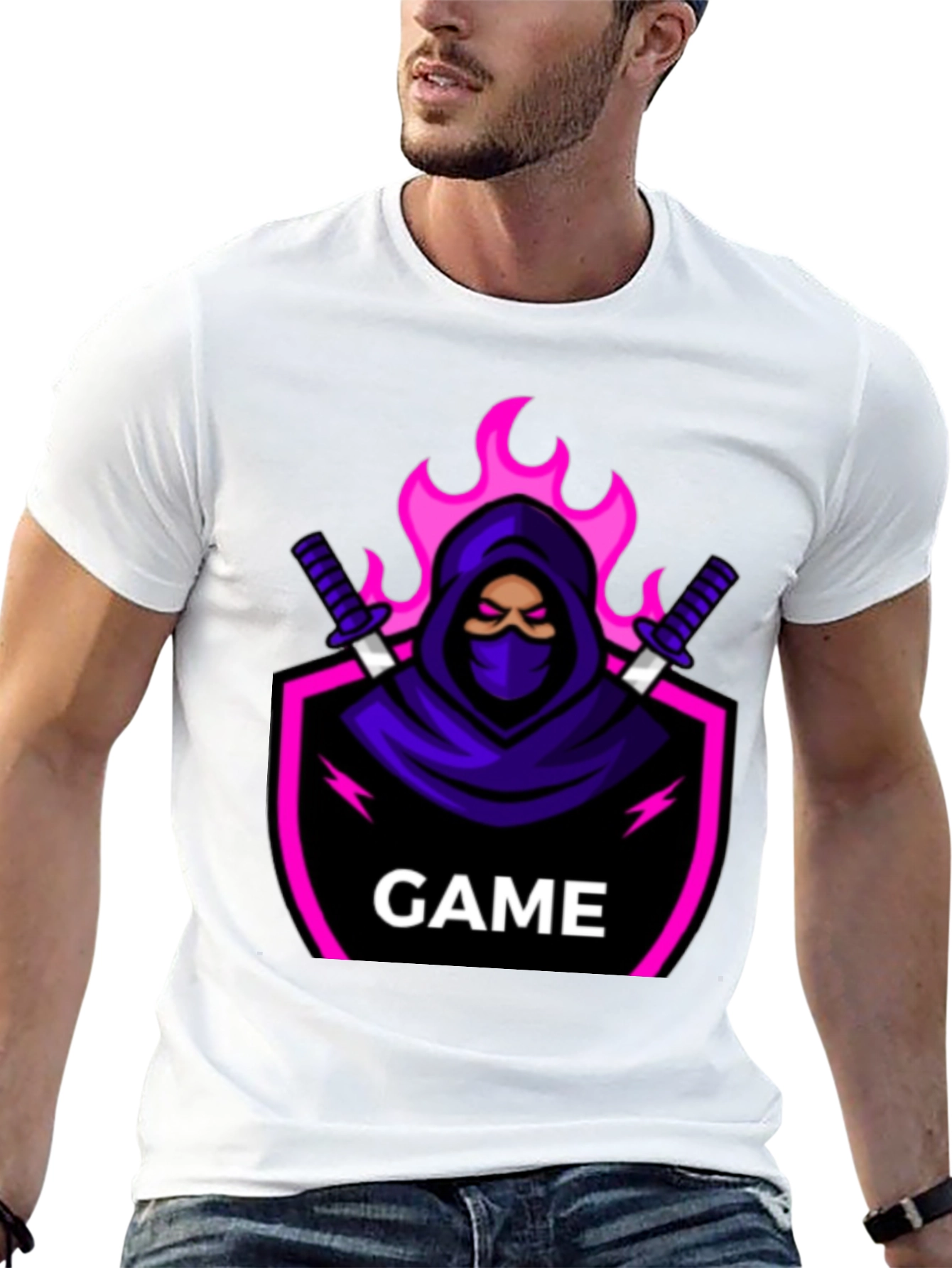 Gaming Ninja Graphic T-Shirt - Black