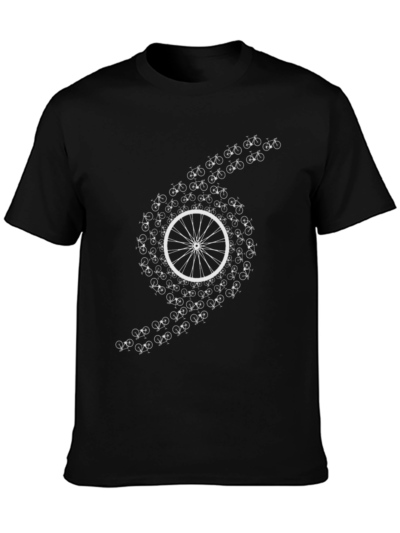 Cycling Circle Tee - Black Graphic T-Shirt
