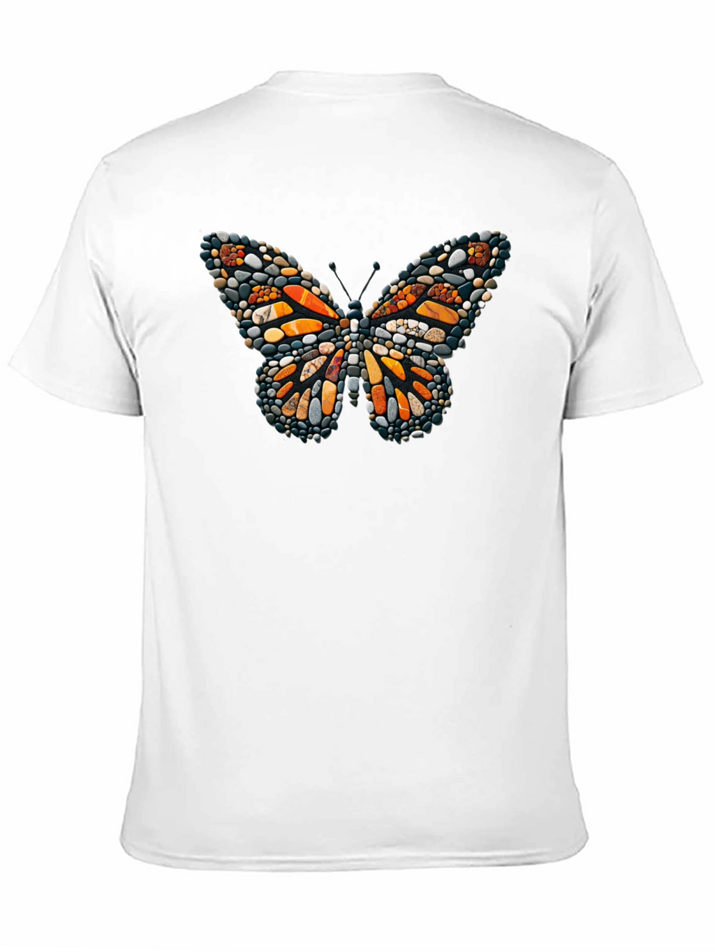 Butterfly Stone Art Black Tee