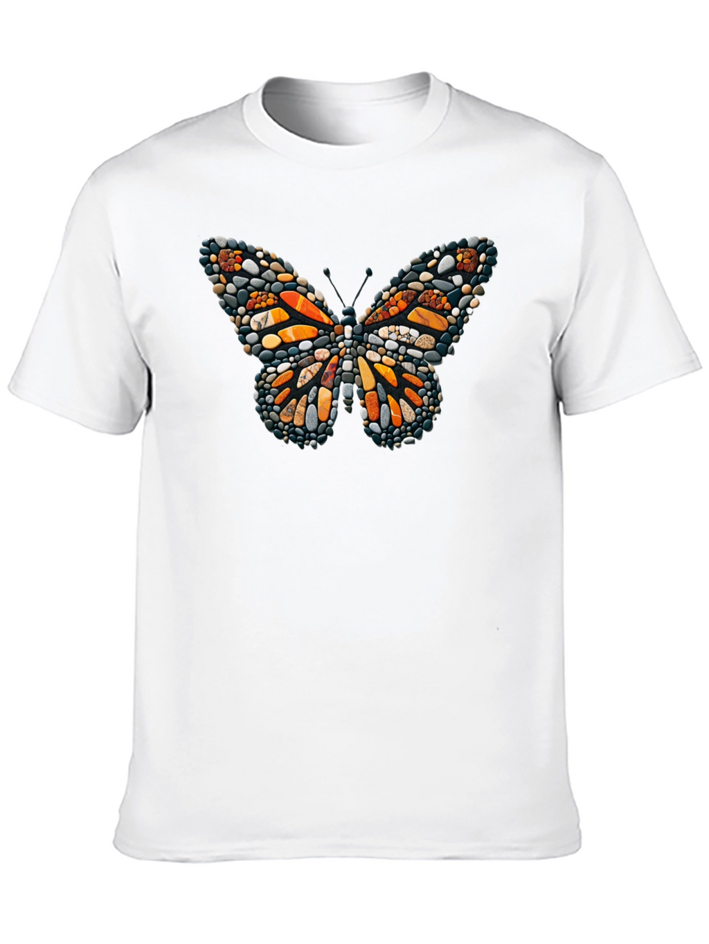 Butterfly Stone Art Black Tee