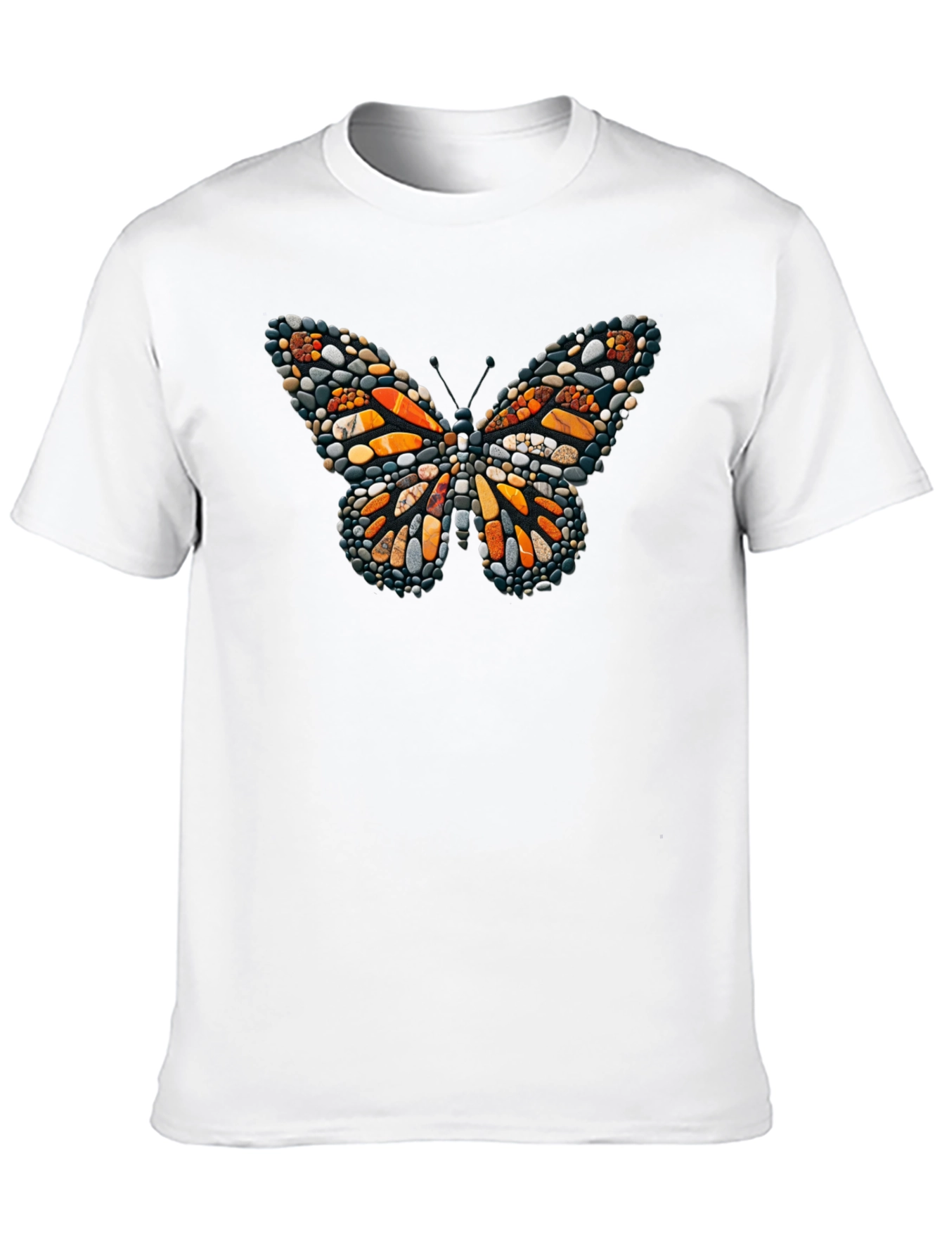 Butterfly Stone Art Black Tee