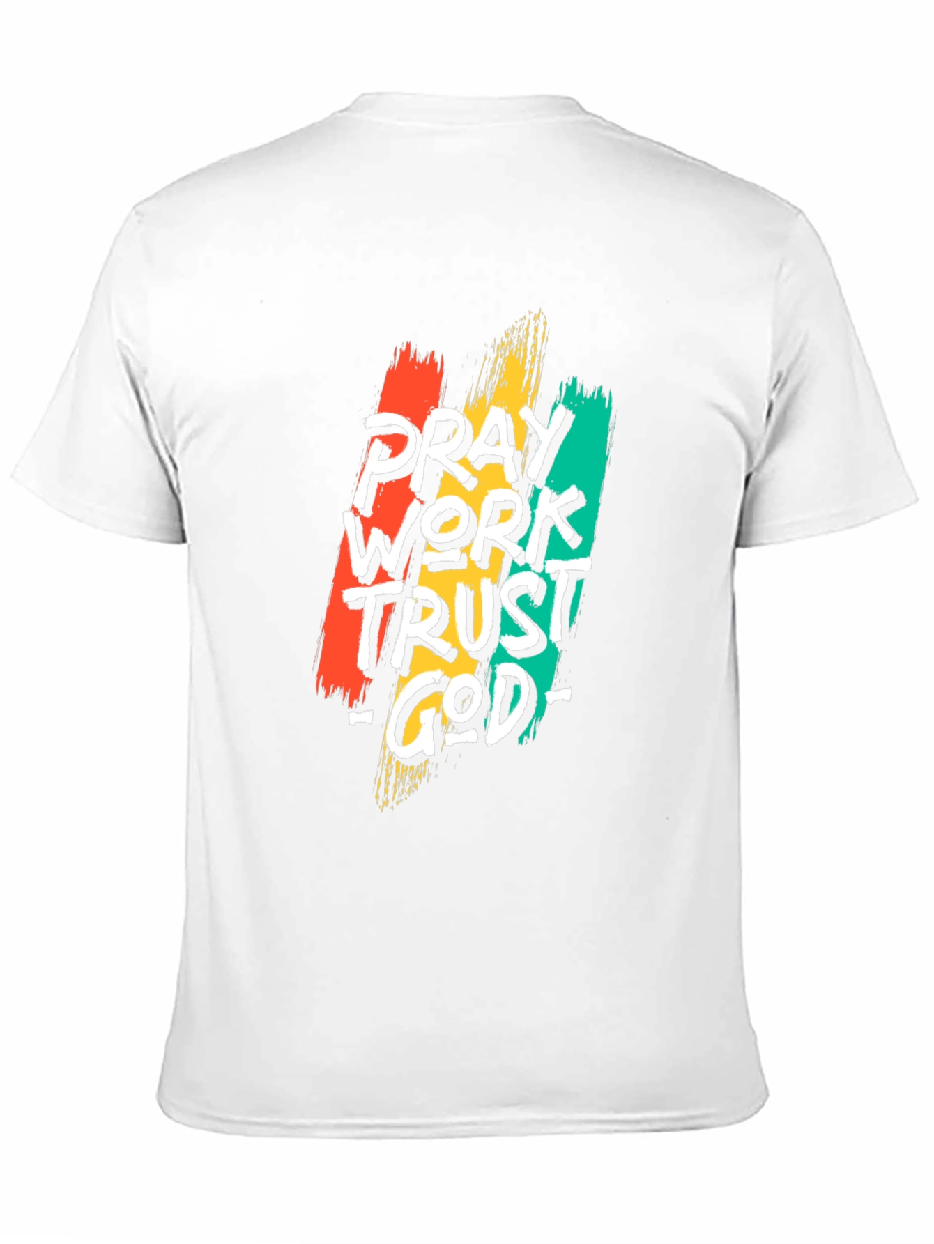 Pray Work Trust God Black T-Shirt