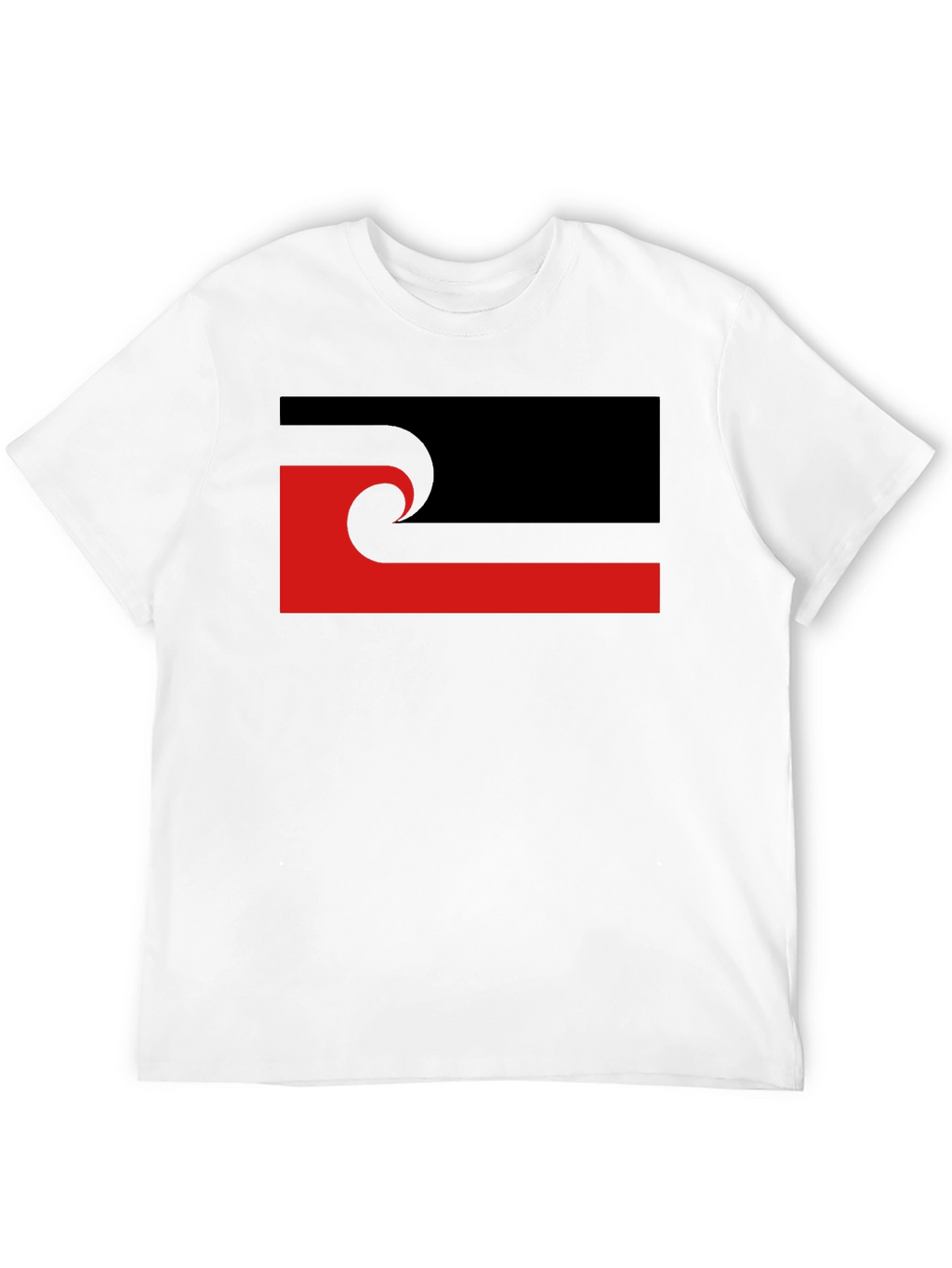 Abstract Graphic T-Shirt - Black with Red Accent