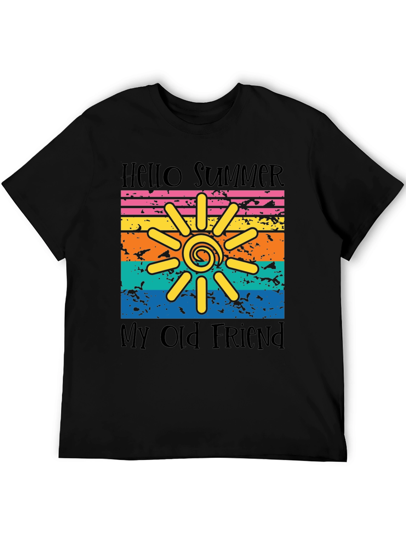 Hello Summer Graphic Tee - Vintage Style