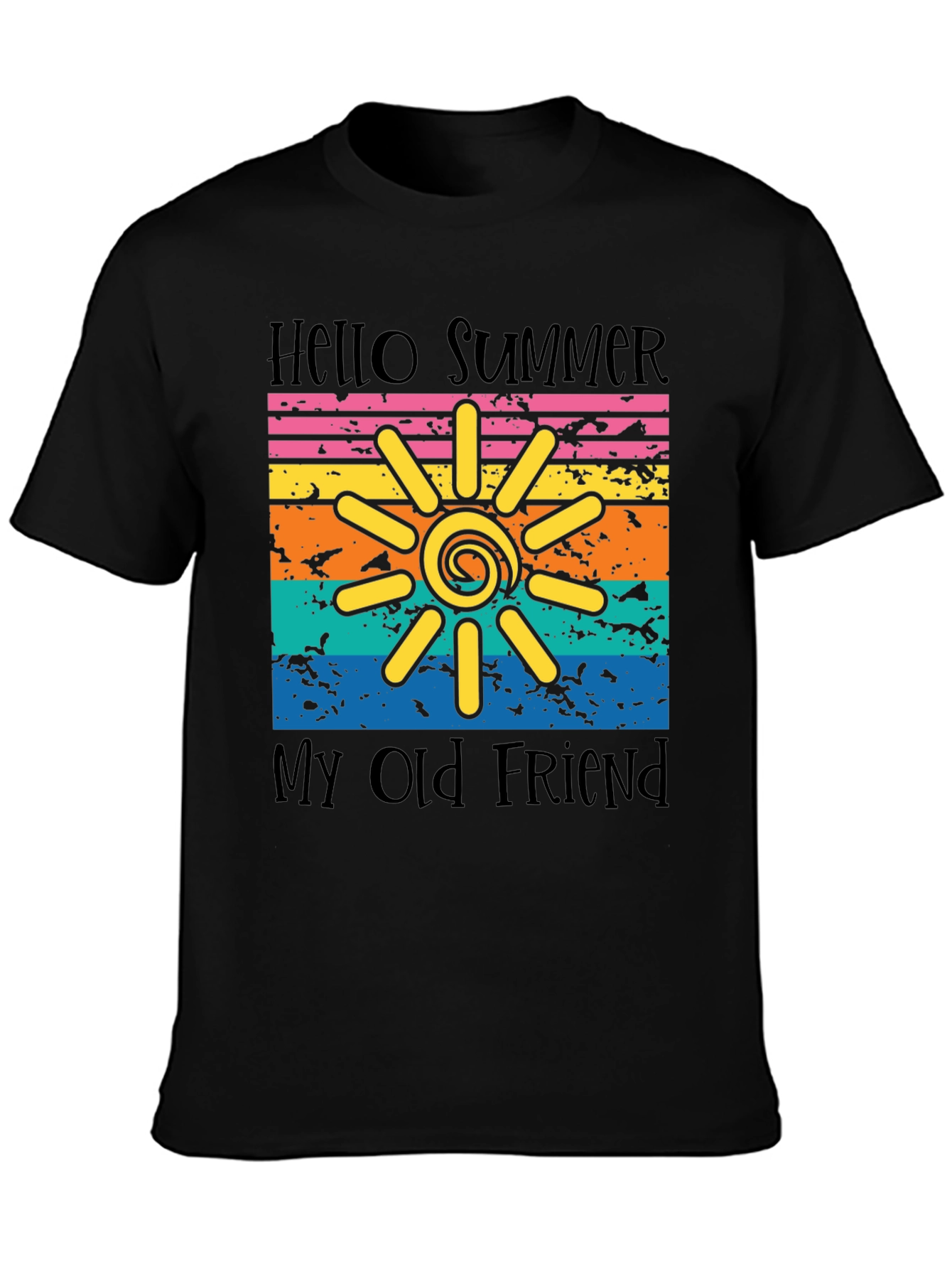 Hello Summer Graphic Tee - Vintage Style