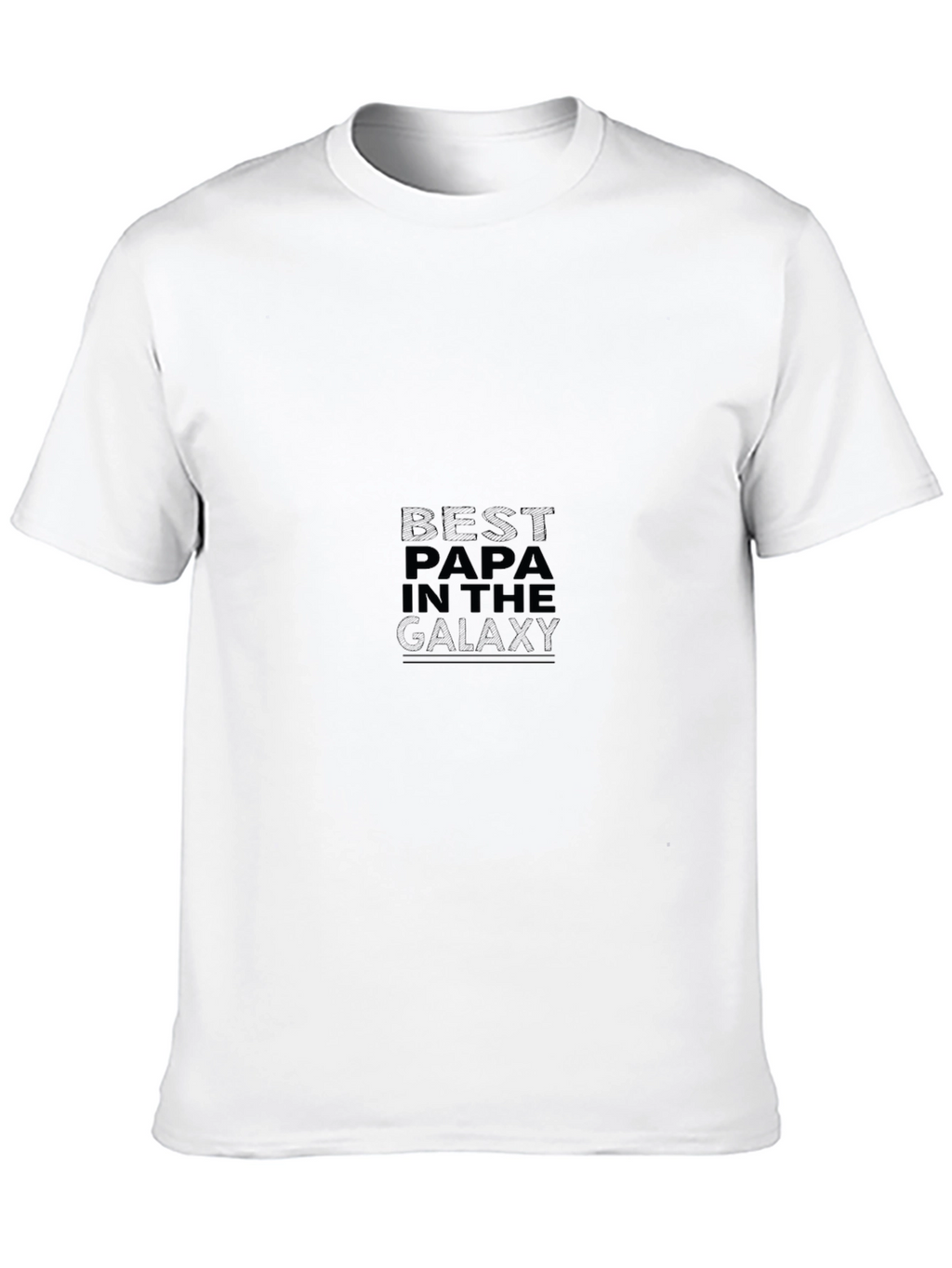 Best Papa in the Galaxy Black Tee