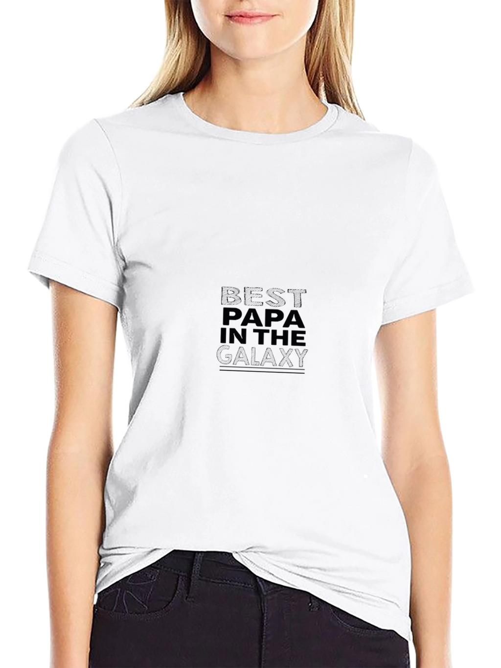Best Papa in the Galaxy Black Tee