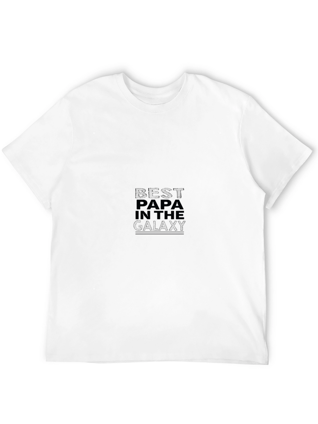 Best Papa in the Galaxy Black Tee