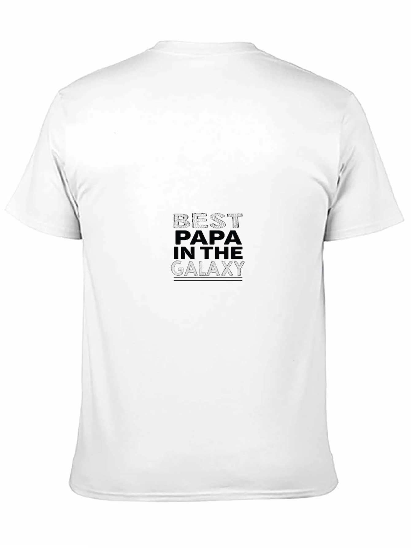 Best Papa in the Galaxy Black Tee