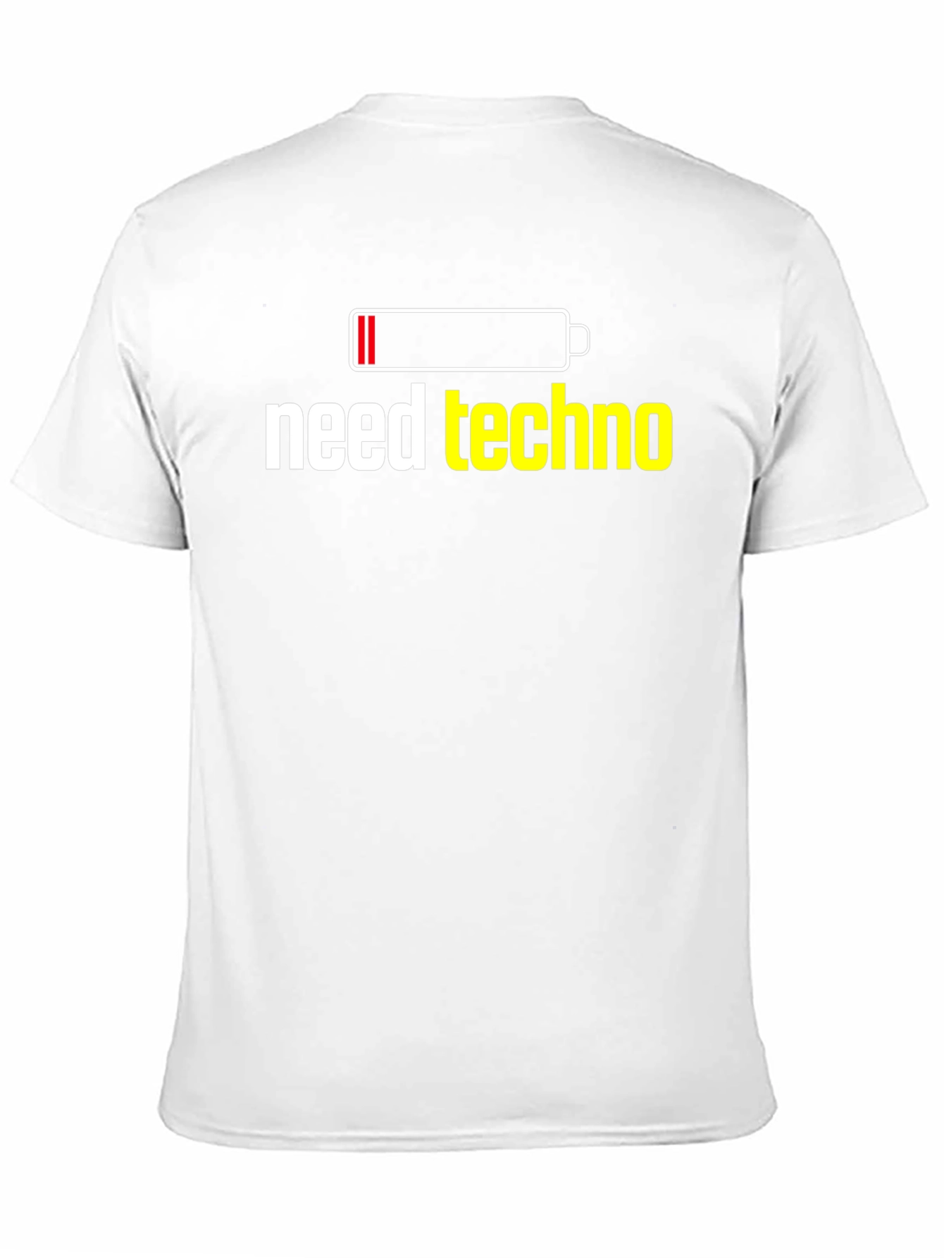 Need Techno T-Shirt - Battery Low Funny Music Tee