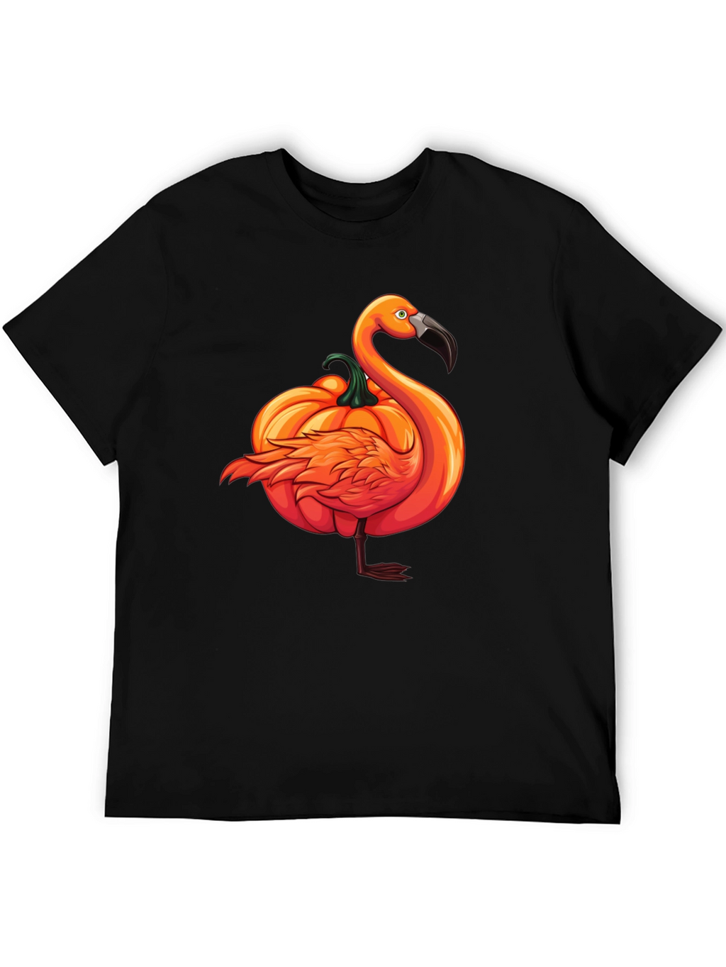 Pumpkin Flamingo T-Shirt - Halloween Novelty