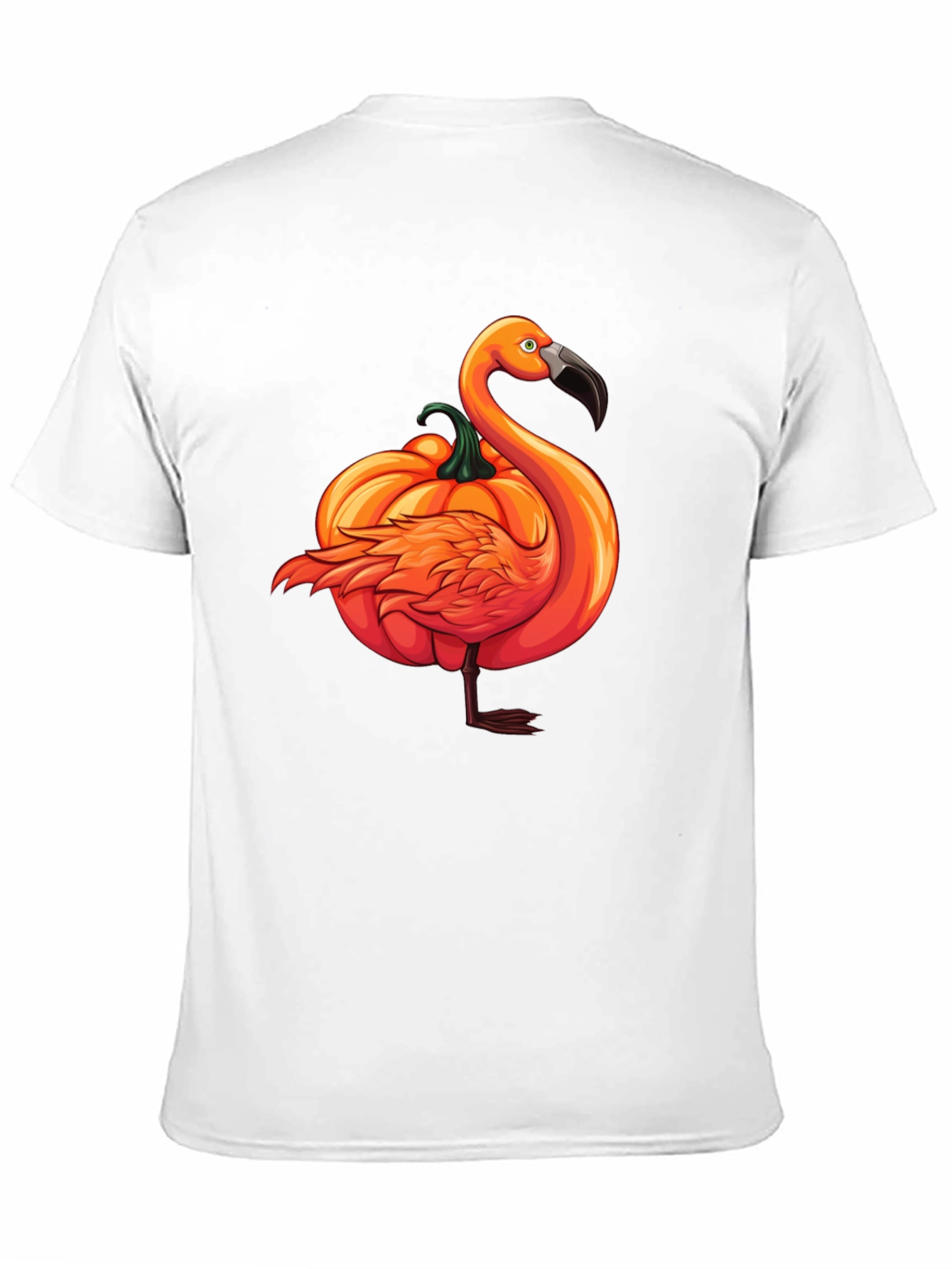 Pumpkin Flamingo T-Shirt - Halloween Novelty