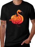Pumpkin Flamingo T-Shirt - Halloween Novelty