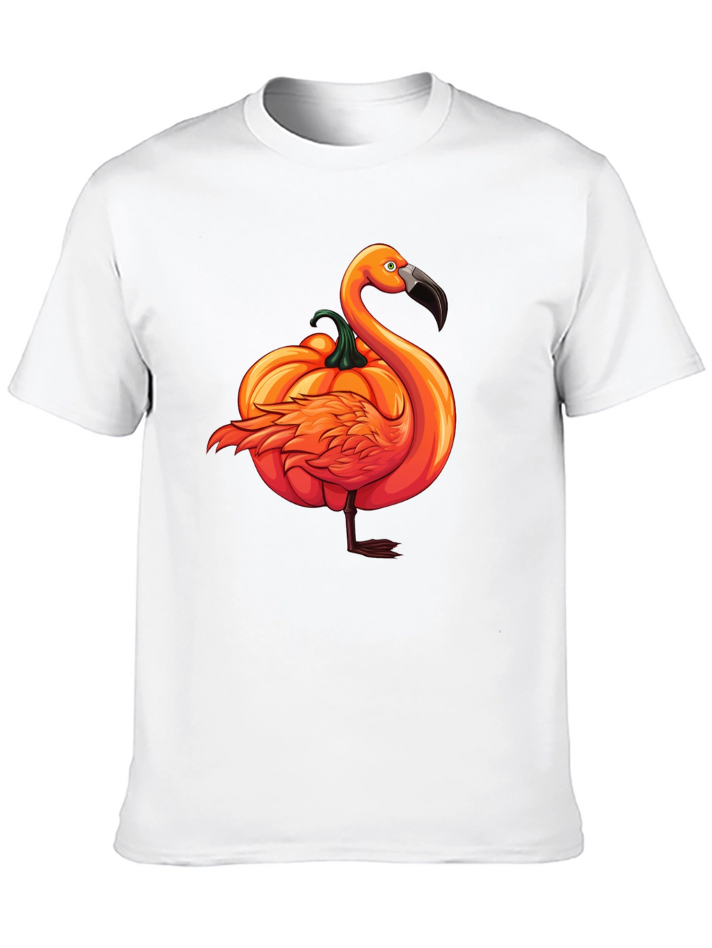 Pumpkin Flamingo T-Shirt - Halloween Novelty