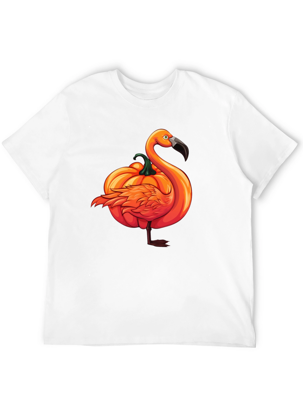 Pumpkin Flamingo T-Shirt - Halloween Novelty