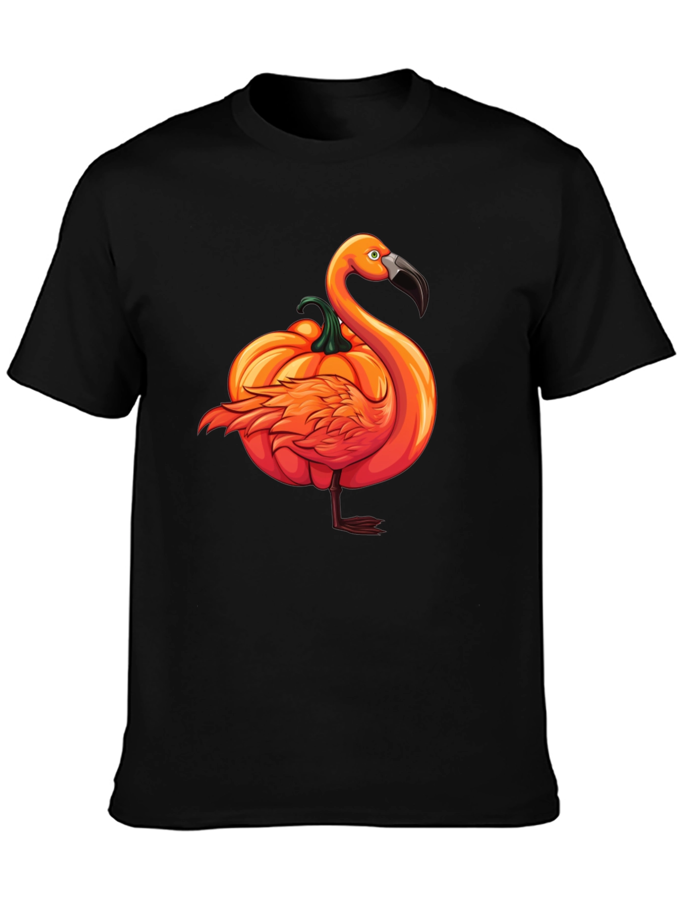 Pumpkin Flamingo T-Shirt - Halloween Novelty