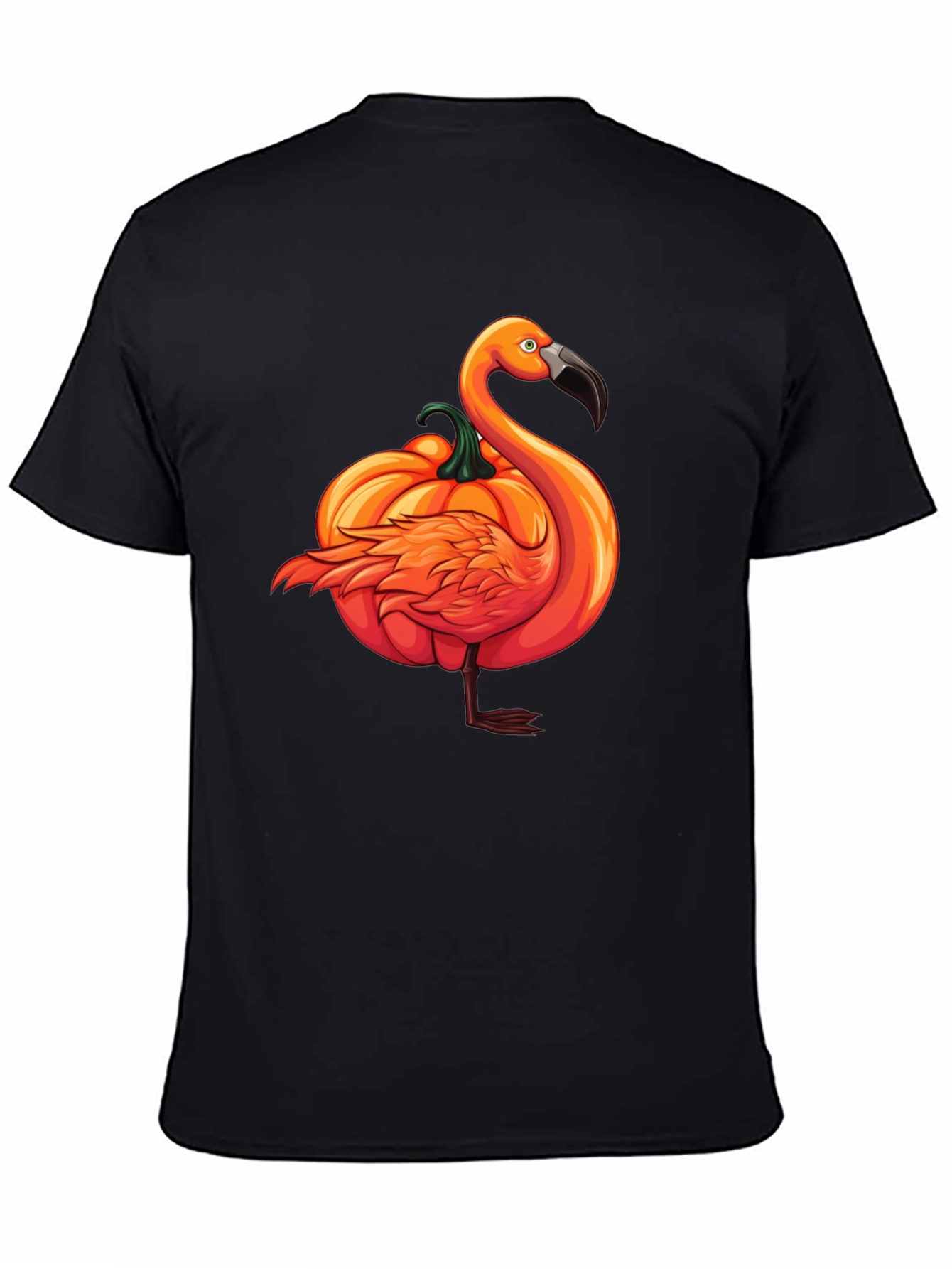 Pumpkin Flamingo T-Shirt - Halloween Novelty