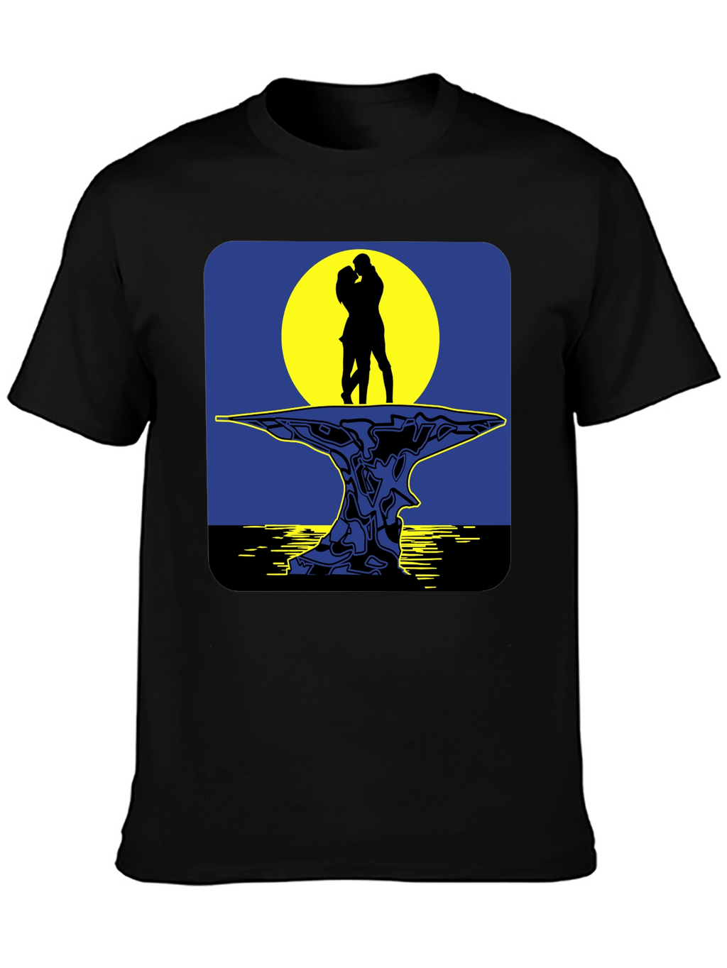 Romantic Silhouette T-Shirt - Moonlit Lovers
