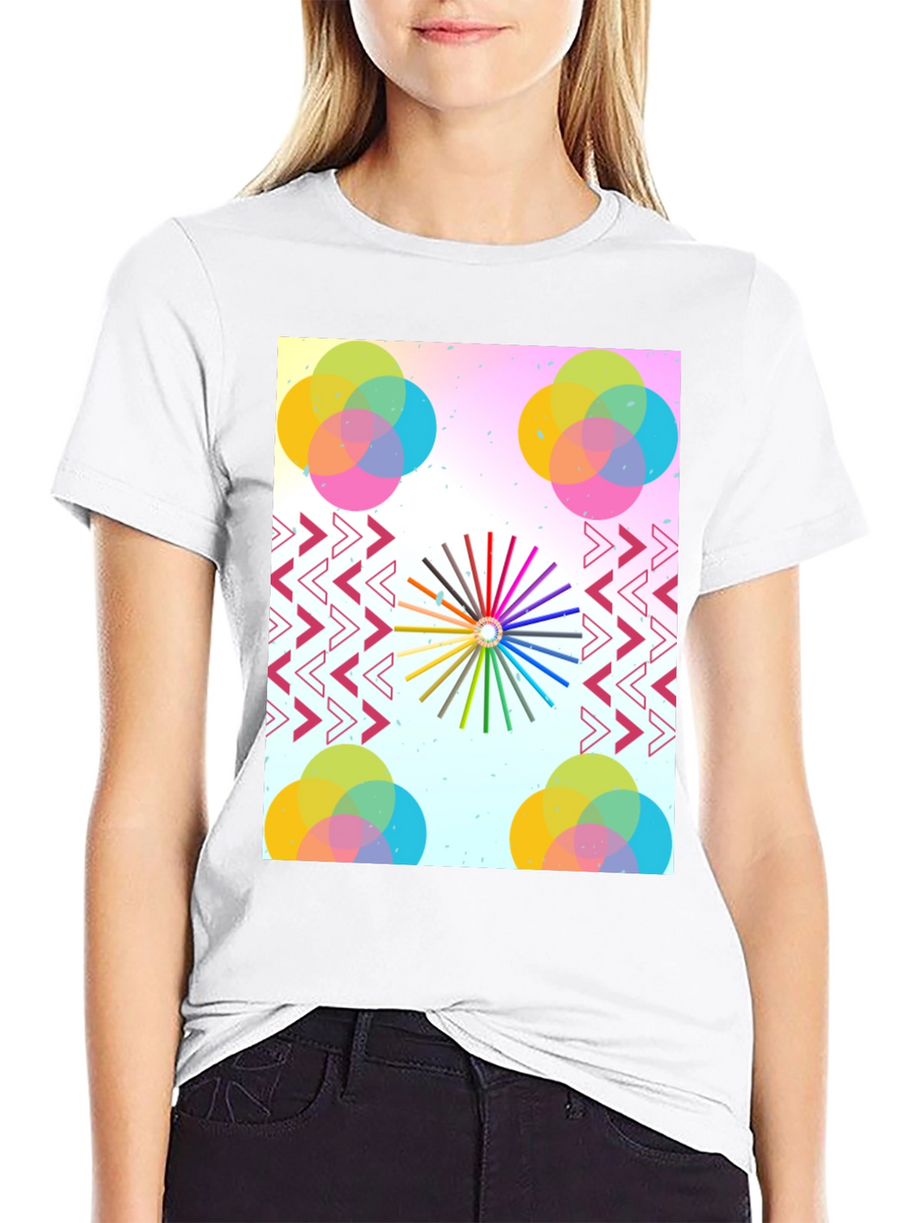 Artistic Graphic Print Tee - Modern Design