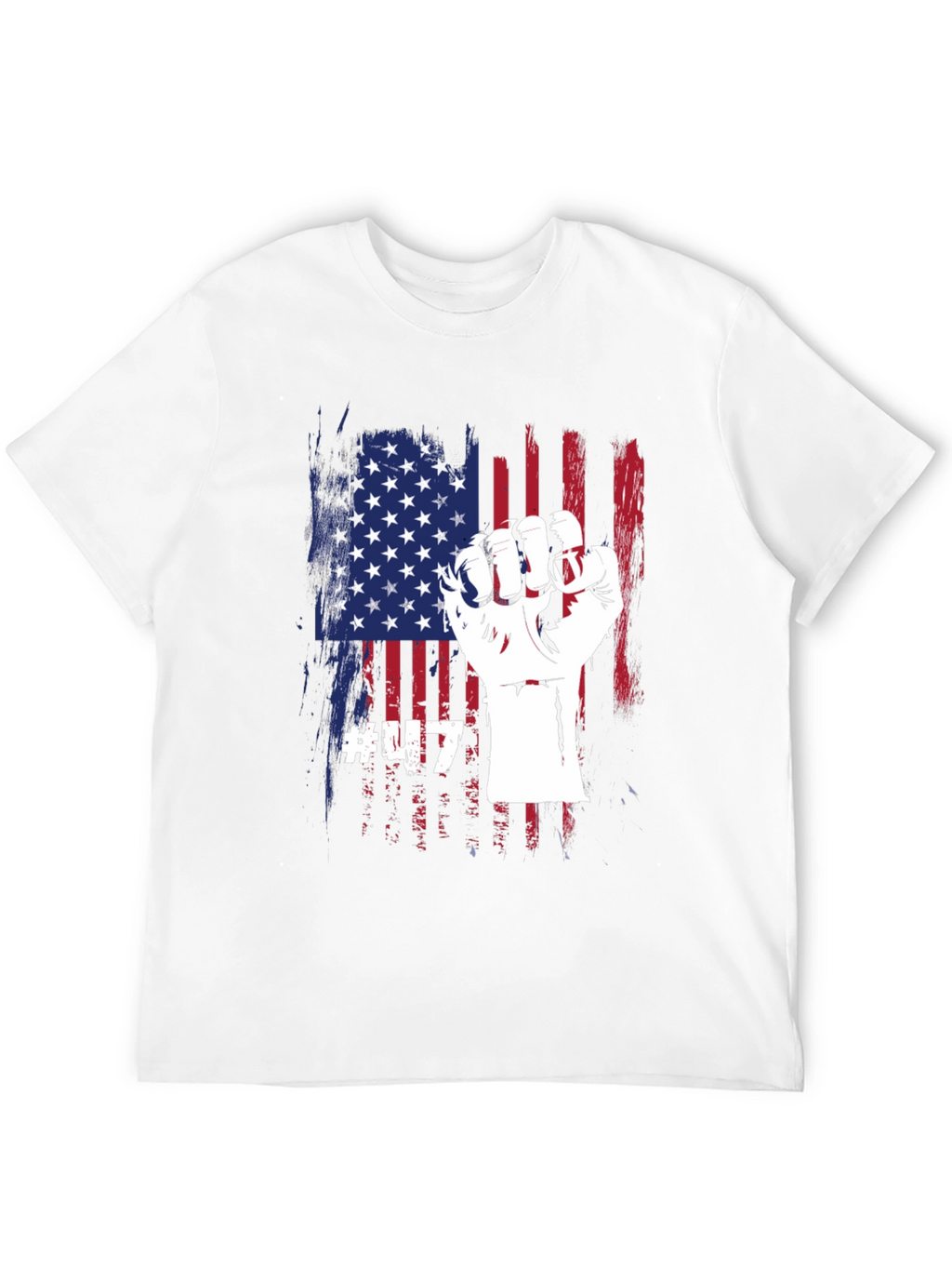 USA Flag Fist T-Shirt - Patriotic Tee