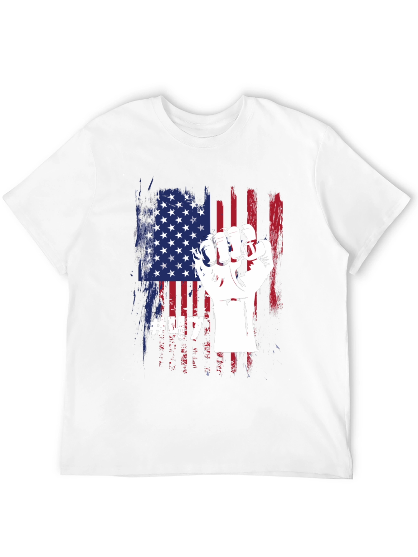 USA Flag Fist T-Shirt - Patriotic Tee