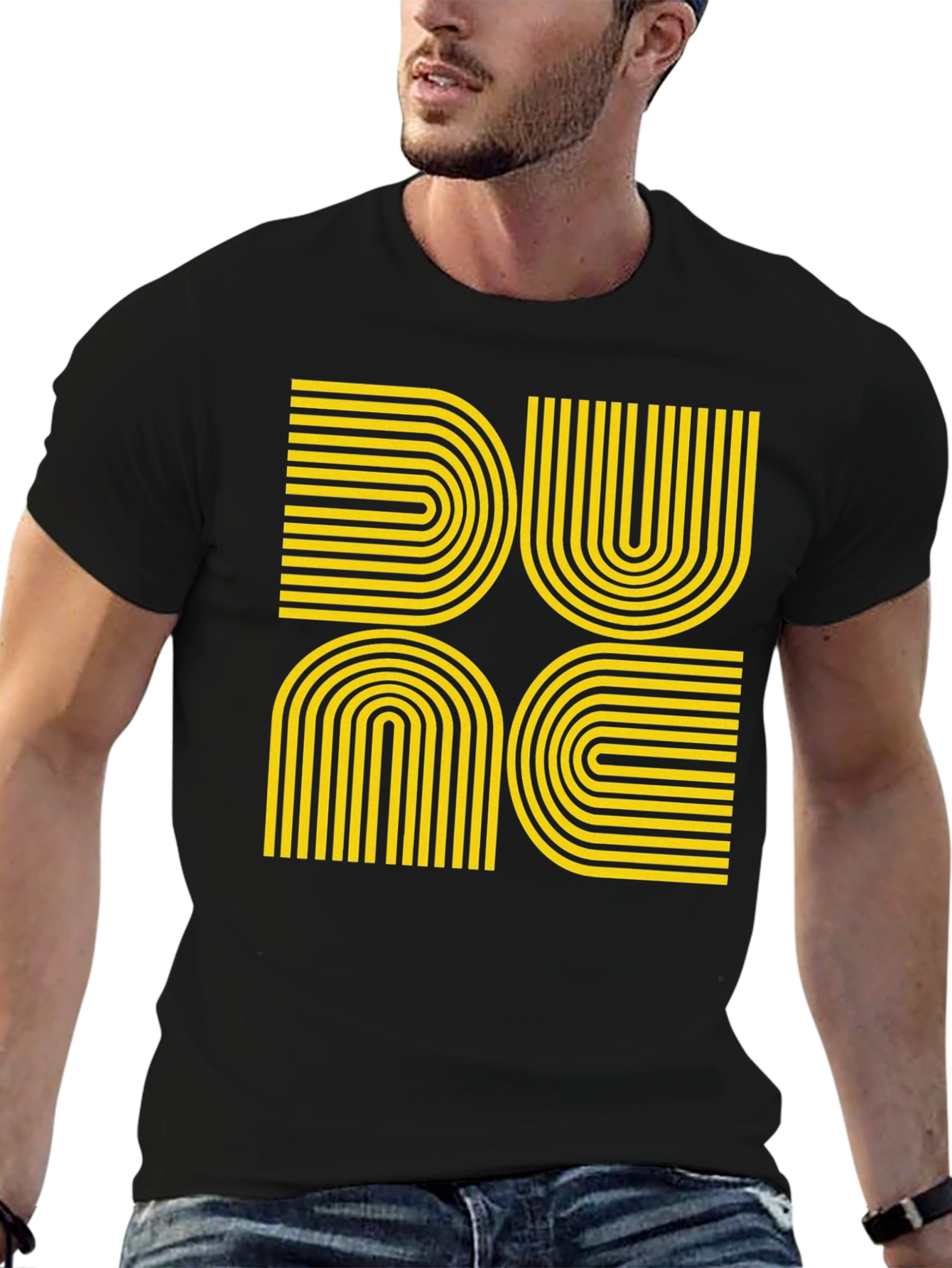 Dune-Inspired Retro Graphic Tee - Black