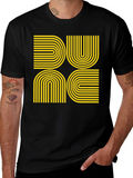 Dune-Inspired Retro Graphic Tee - Black