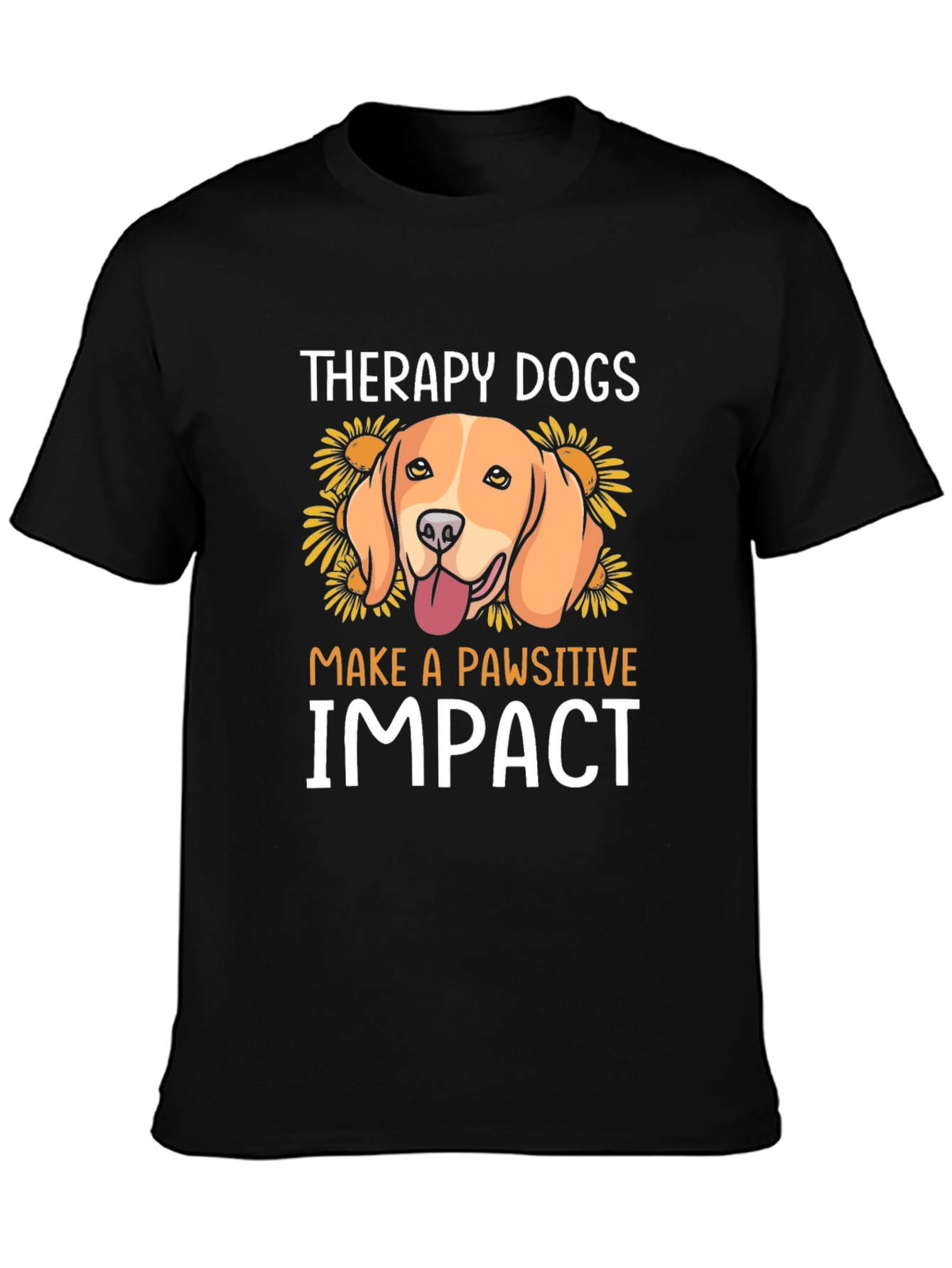 Therapy Dogs Pawsitive Impact Graphic T-Shirt