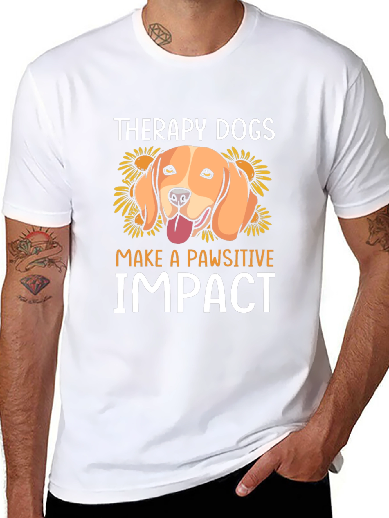Therapy Dogs Pawsitive Impact Graphic T-Shirt
