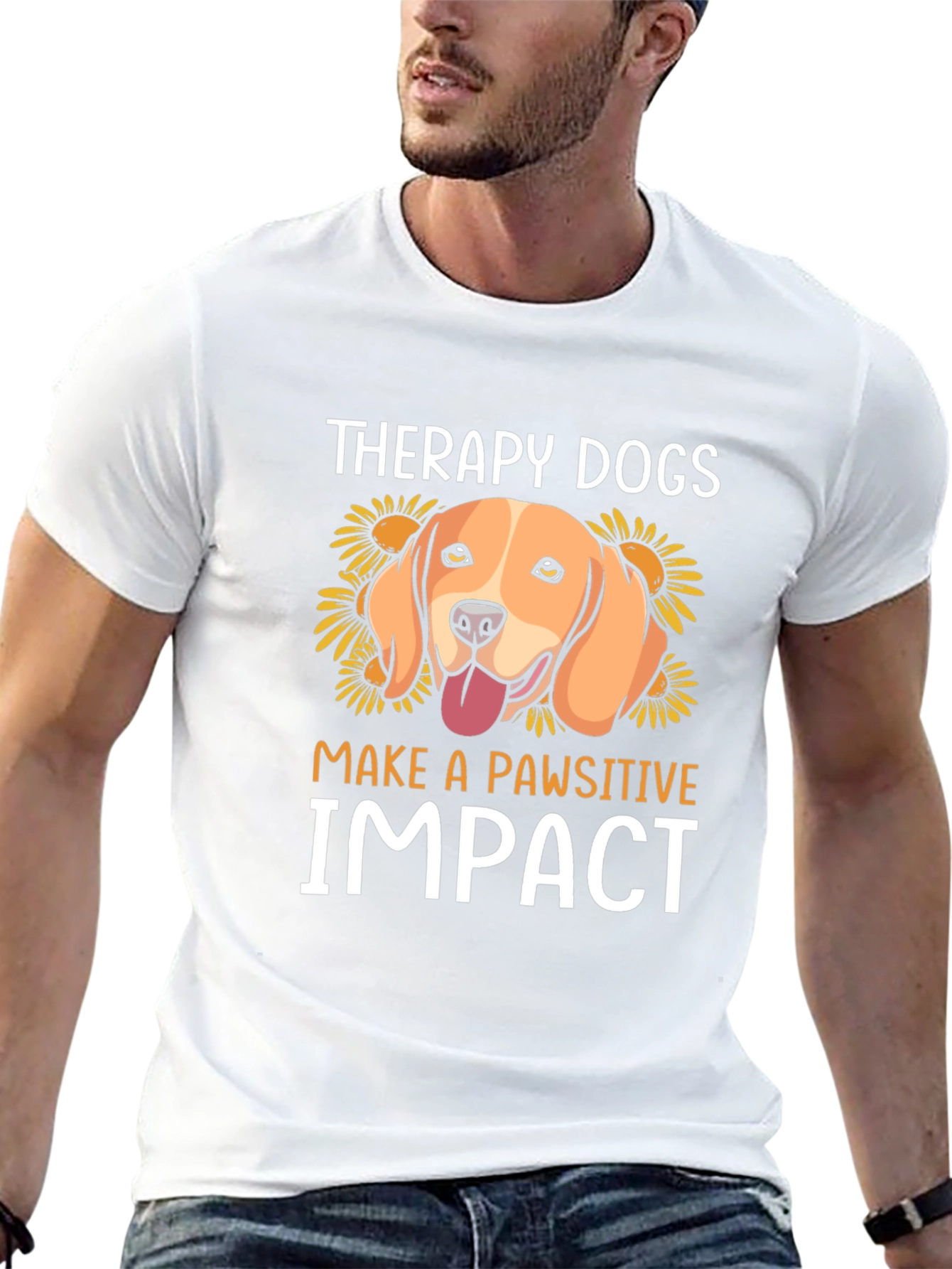 Therapy Dogs Pawsitive Impact Graphic T-Shirt