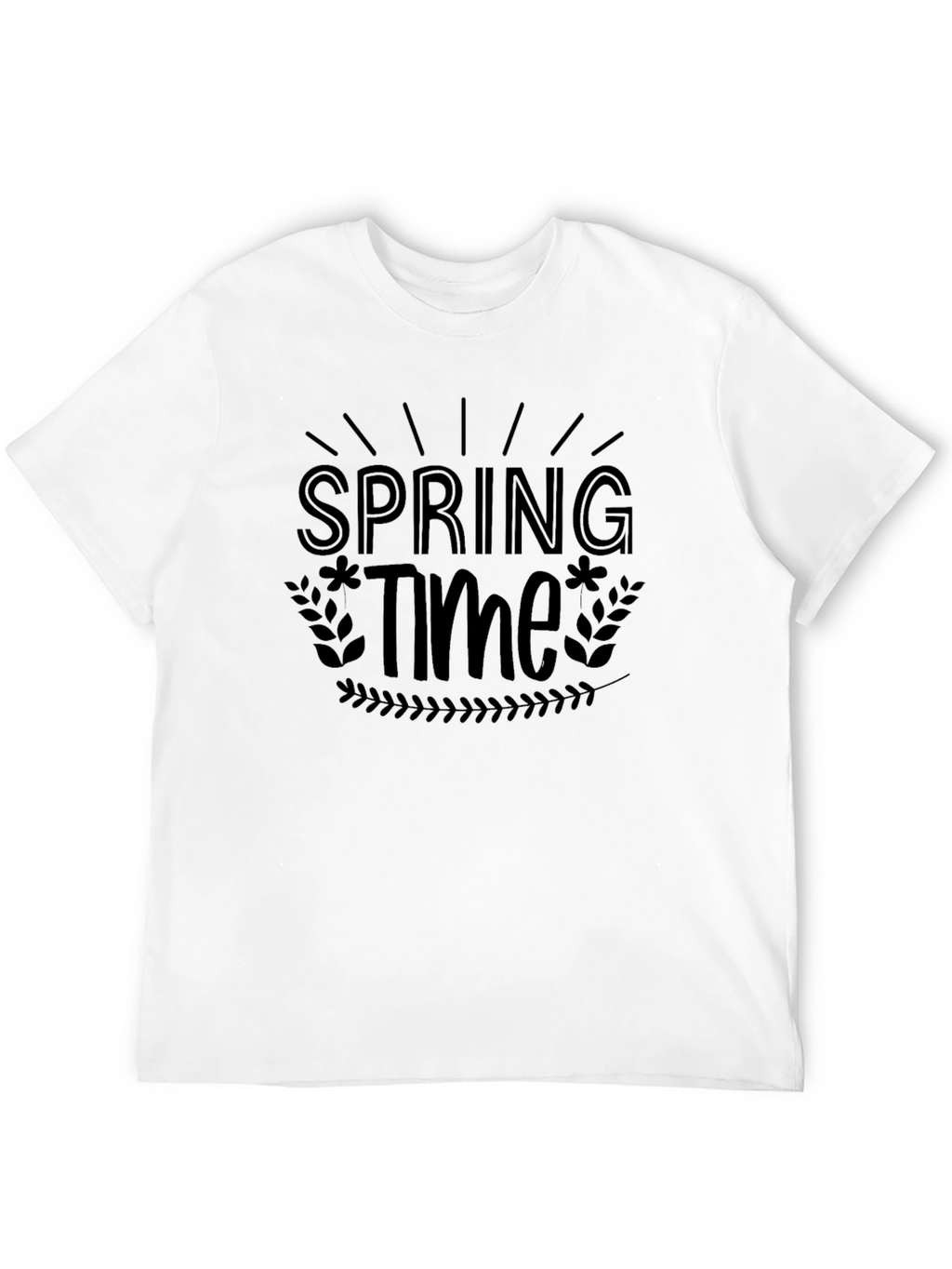 Spring Time Graphic Tee - Black