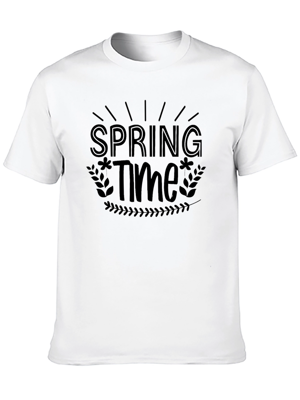 Spring Time Graphic Tee - Black