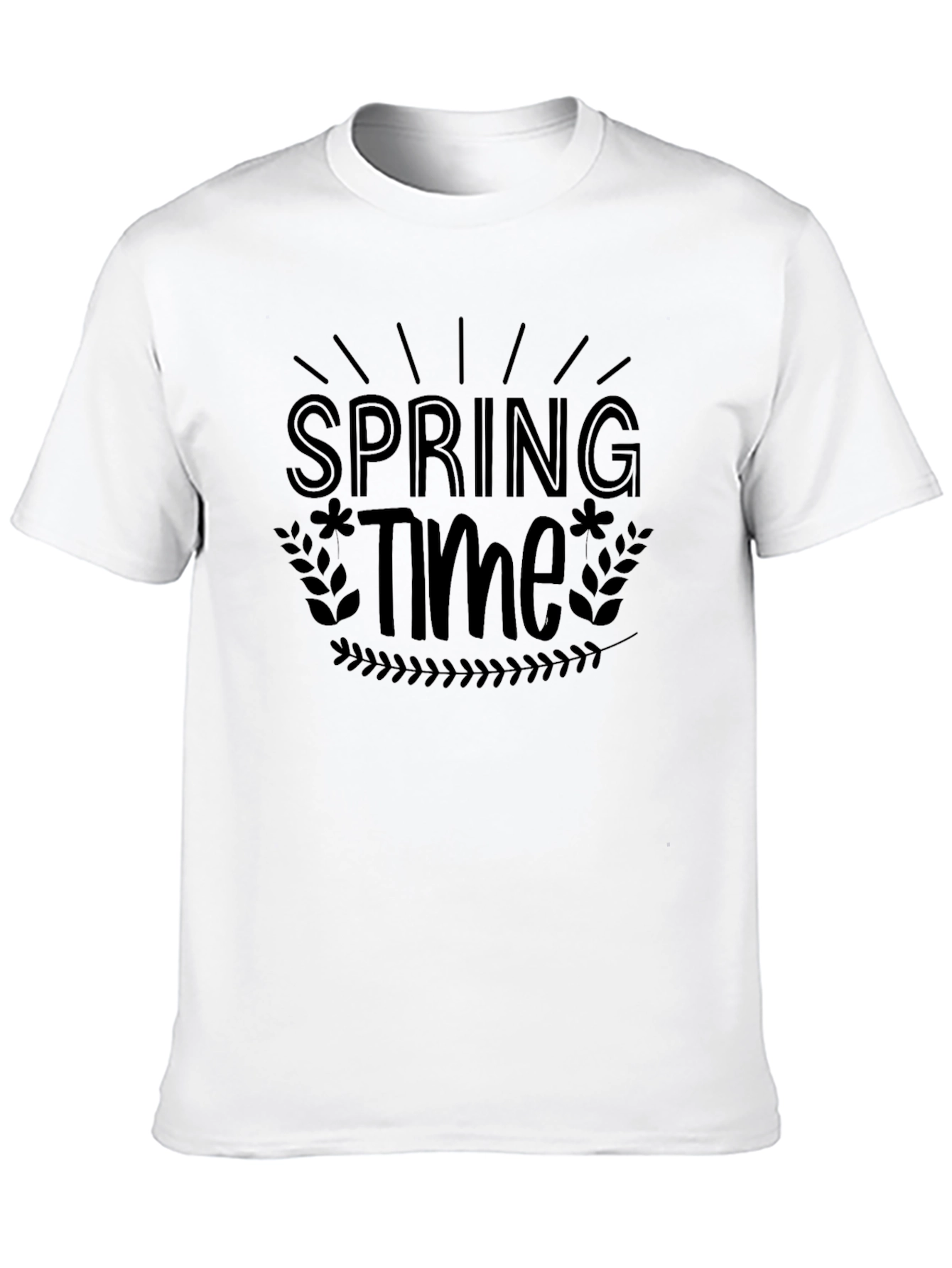 Spring Time Graphic Tee - Black