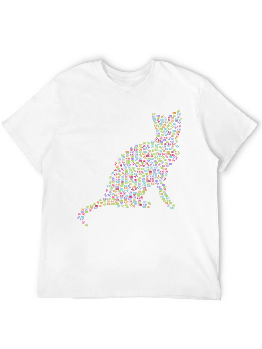 Cat Word Art Graphic T-Shirt