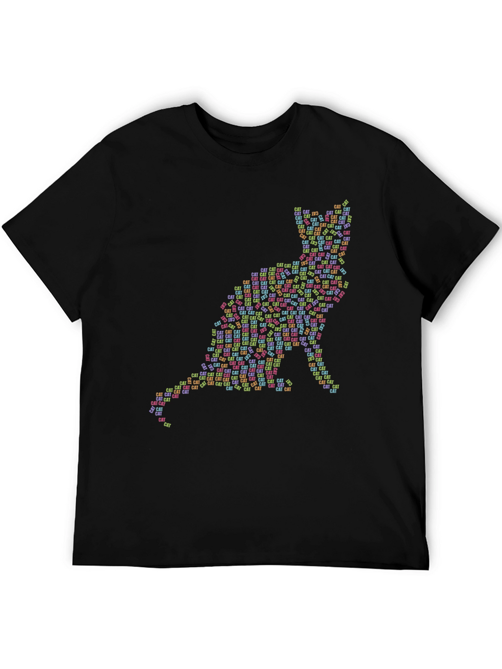 Cat Word Art Graphic T-Shirt