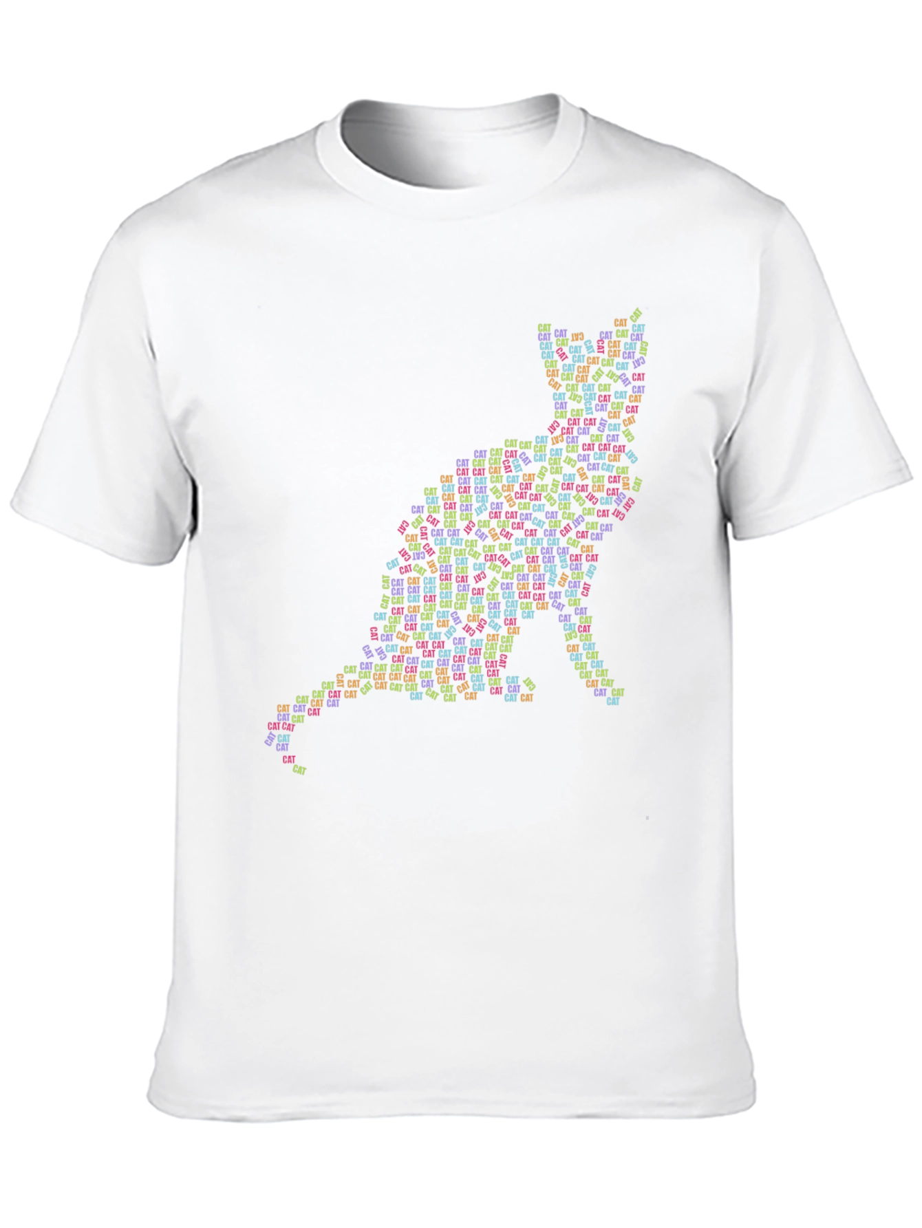 Cat Word Art Graphic T-Shirt