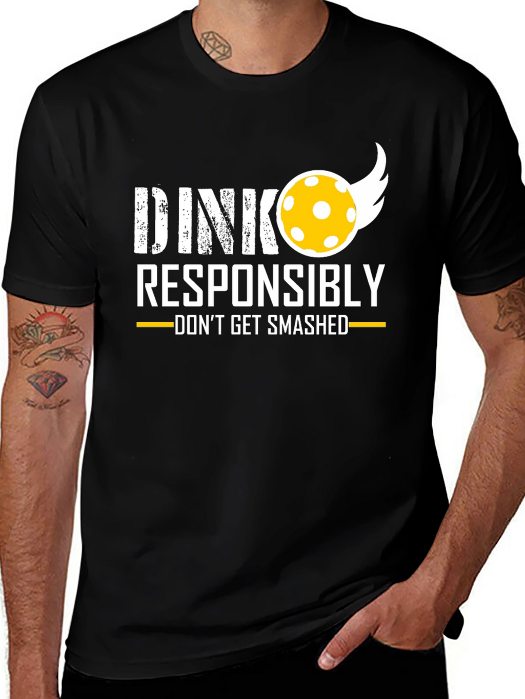 Dink Responsibly T-Shirt - Funny Pickleball Tee