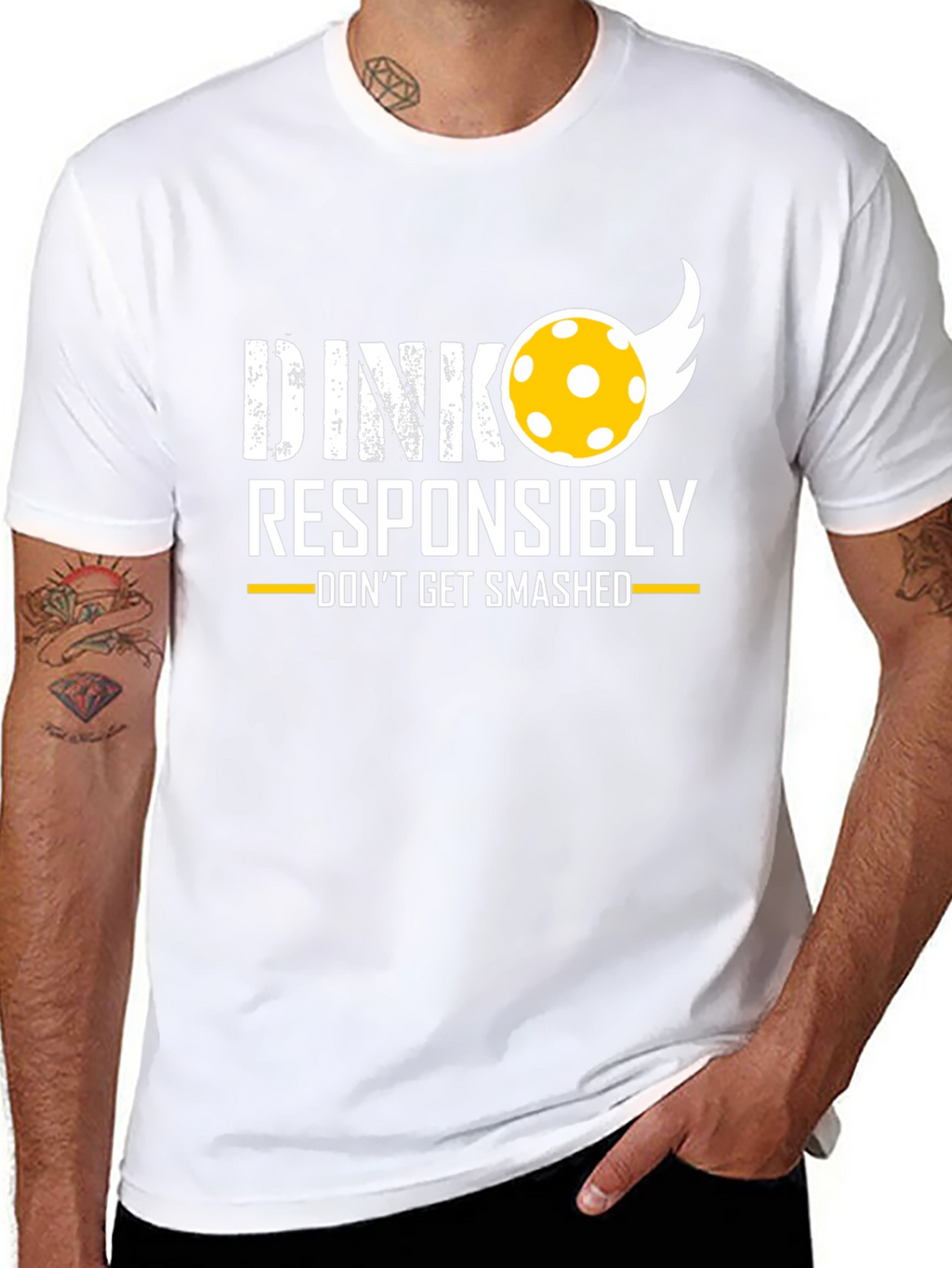 Dink Responsibly T-Shirt - Funny Pickleball Tee