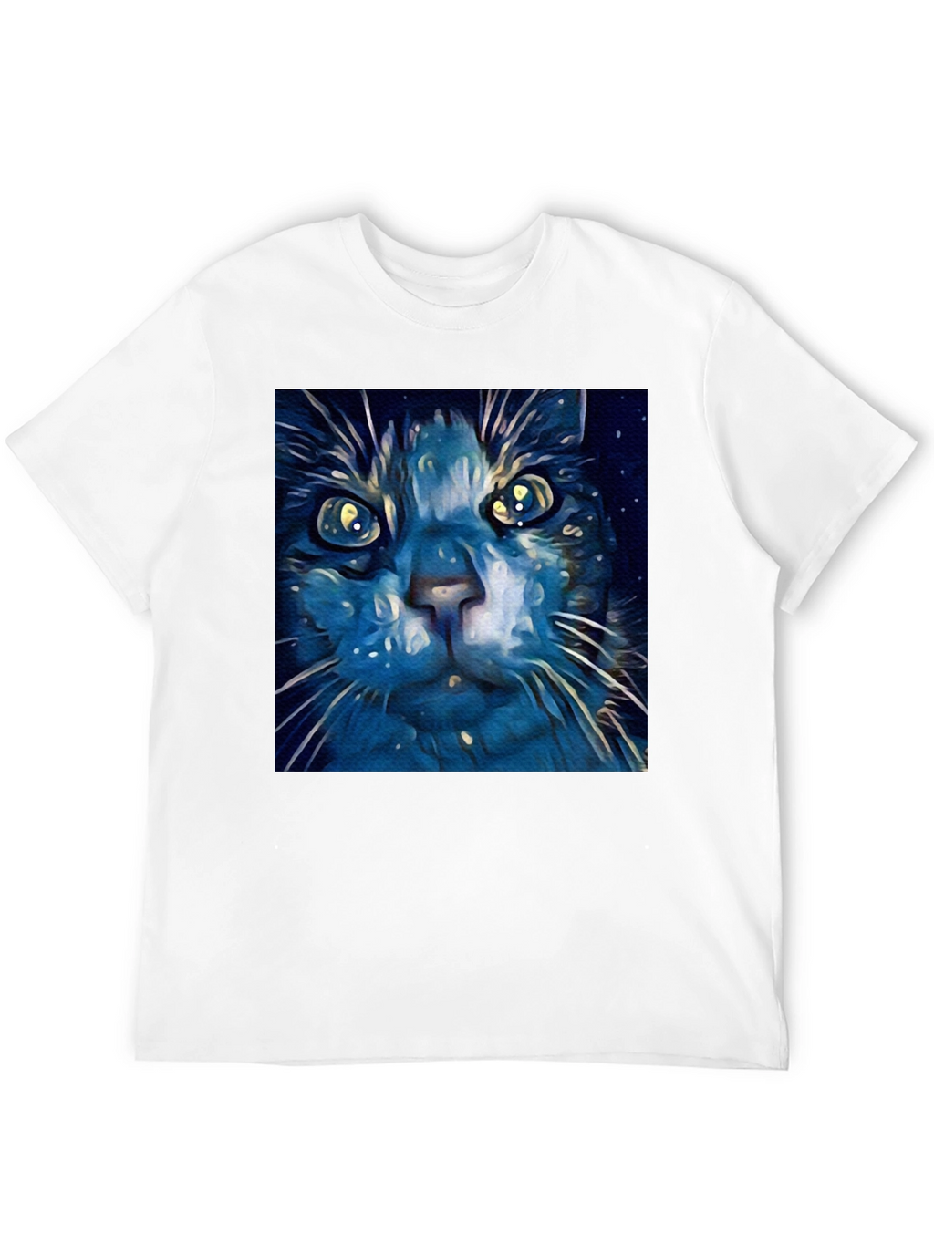 Blue Cat Art T-Shirt