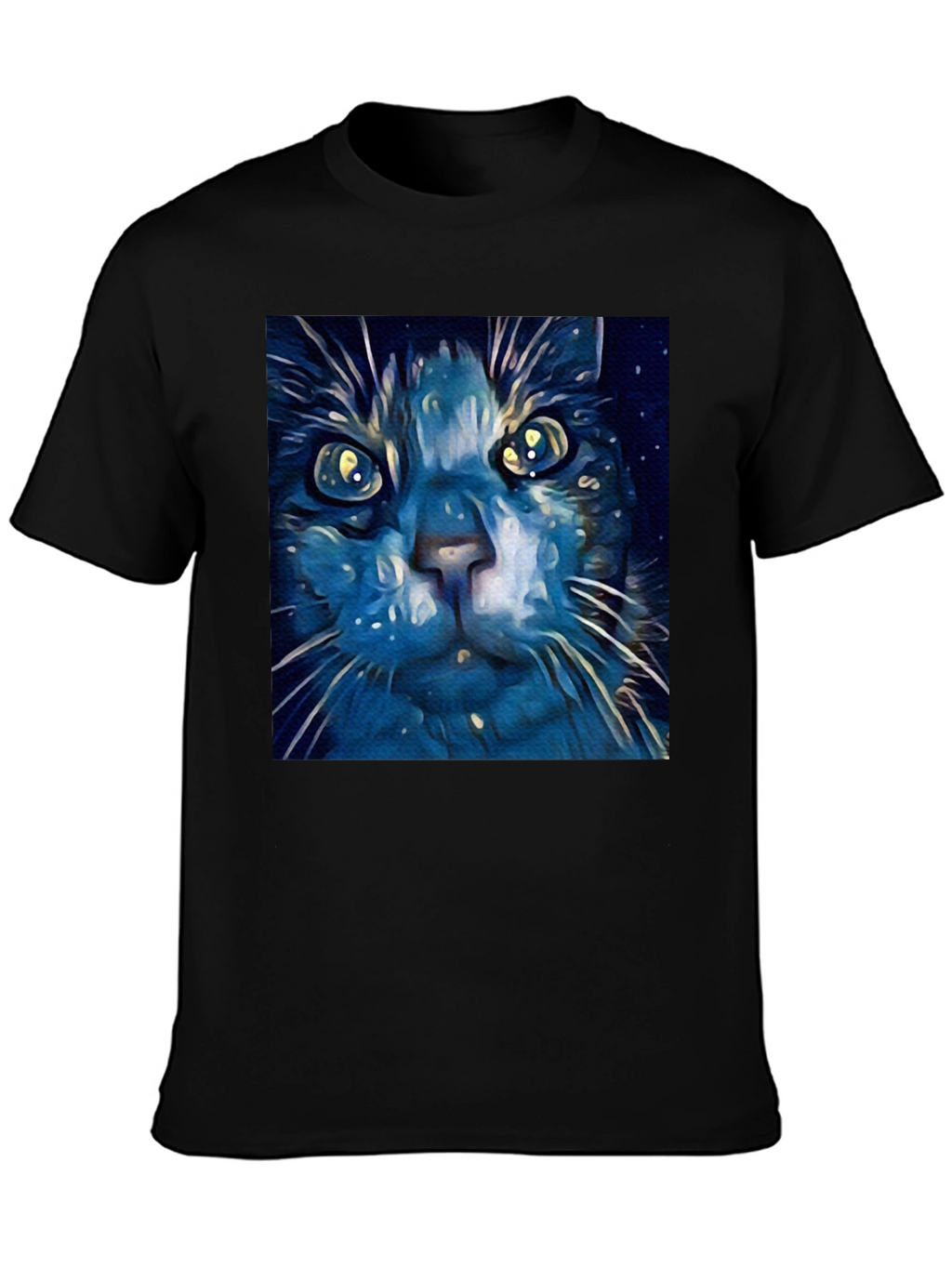 Blue Cat Art T-Shirt