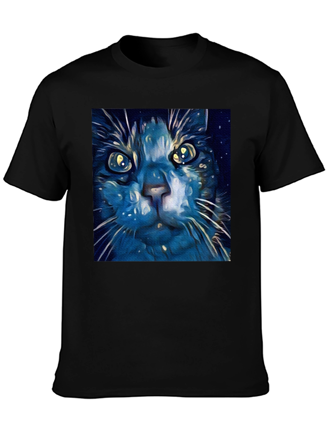 Blue Cat Art T-Shirt